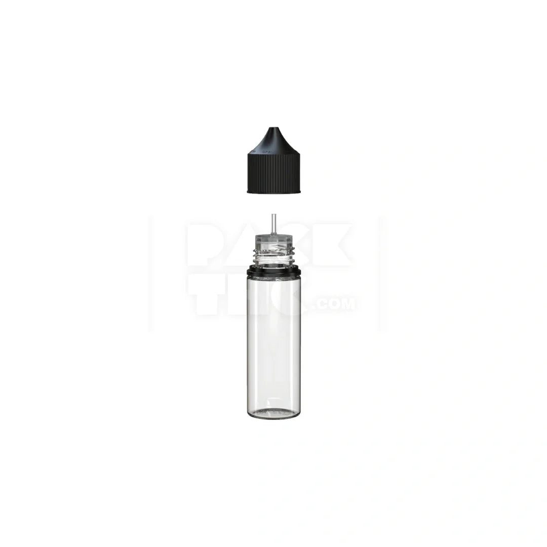 50ml v3 pet unicorn bottle cr clear natural black cap 500 count