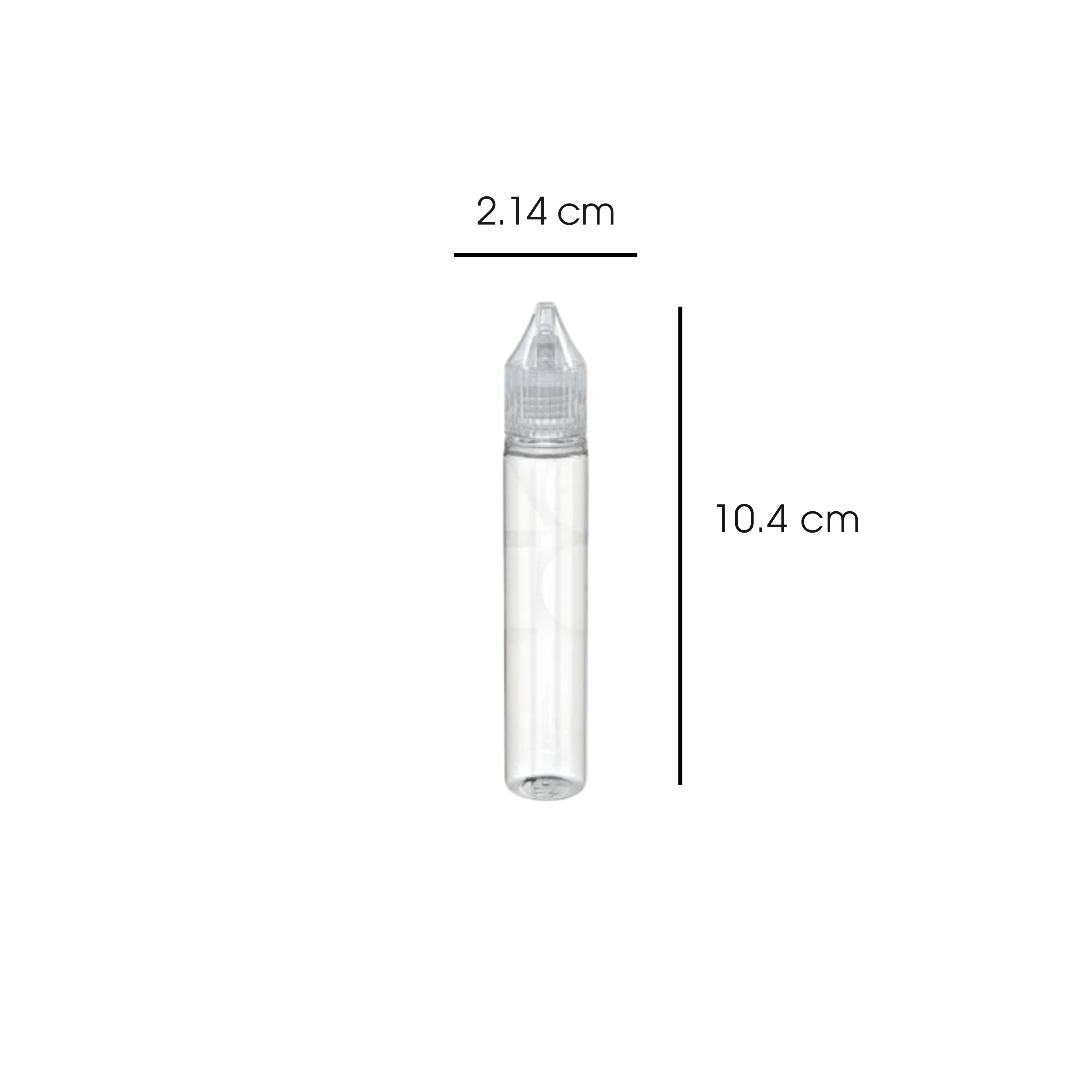 30ml PET Reducer Unicorn Bottle Clear Black Cap - (1000 count)