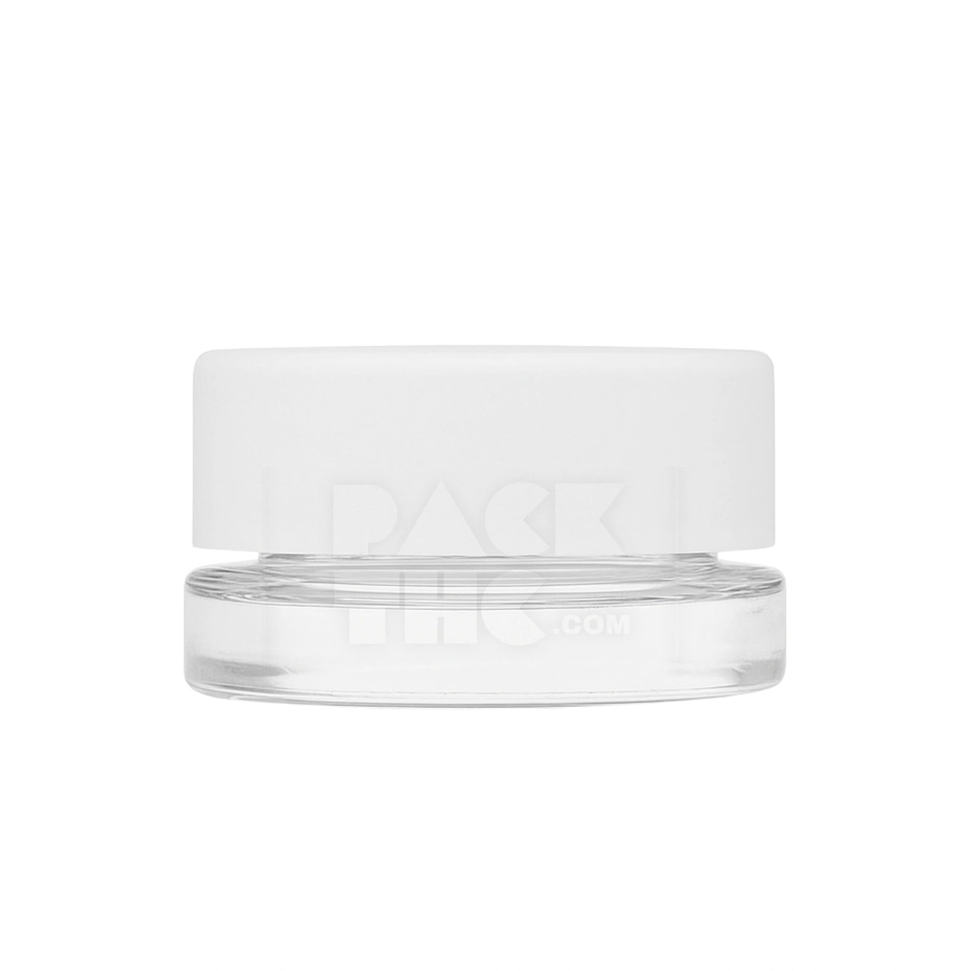 5 ml cr glass round concentrate container white lid