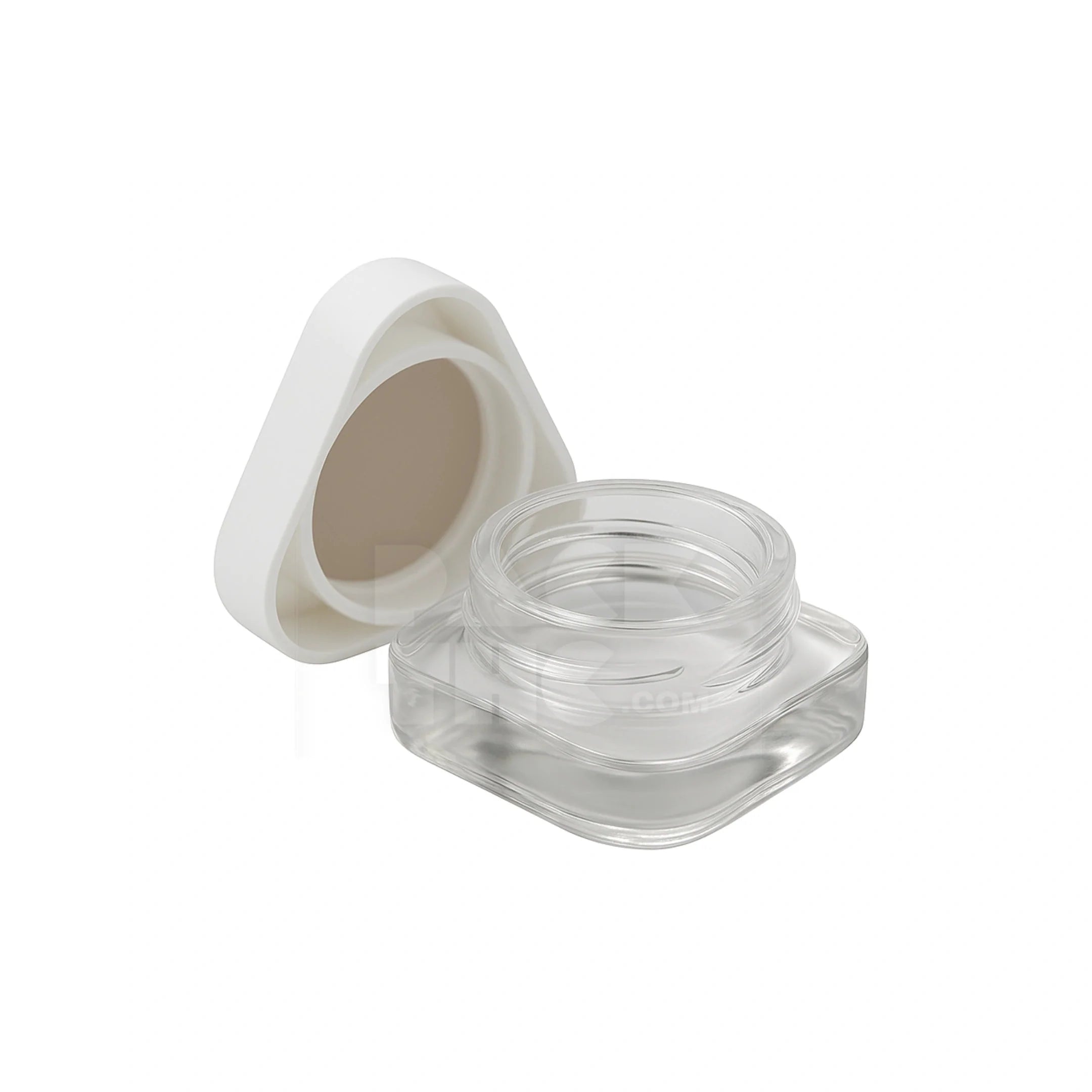 5 ml cr glass triangle concentrate container white lid