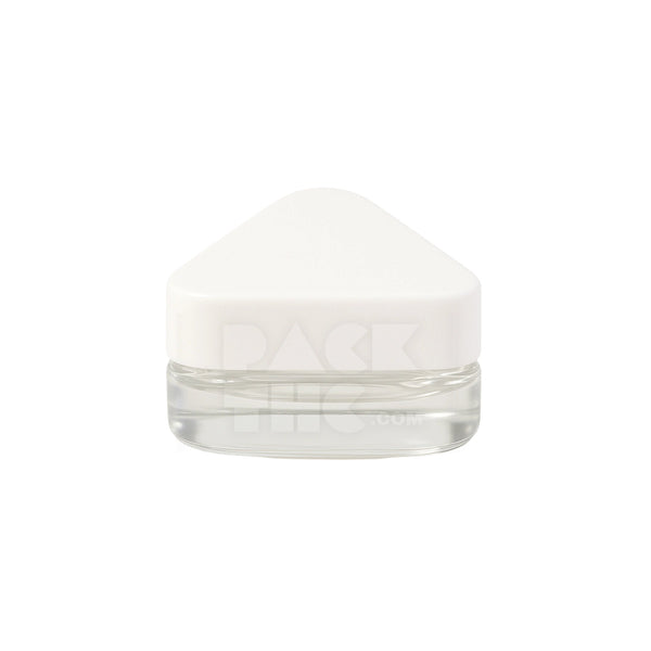 5ml CR Glass Triangle Concentrate Container - White Lid - (250 Count)