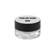 6 Ml Glass Child Safe Concentrate Container With Black Or White Cap With Labels & Application