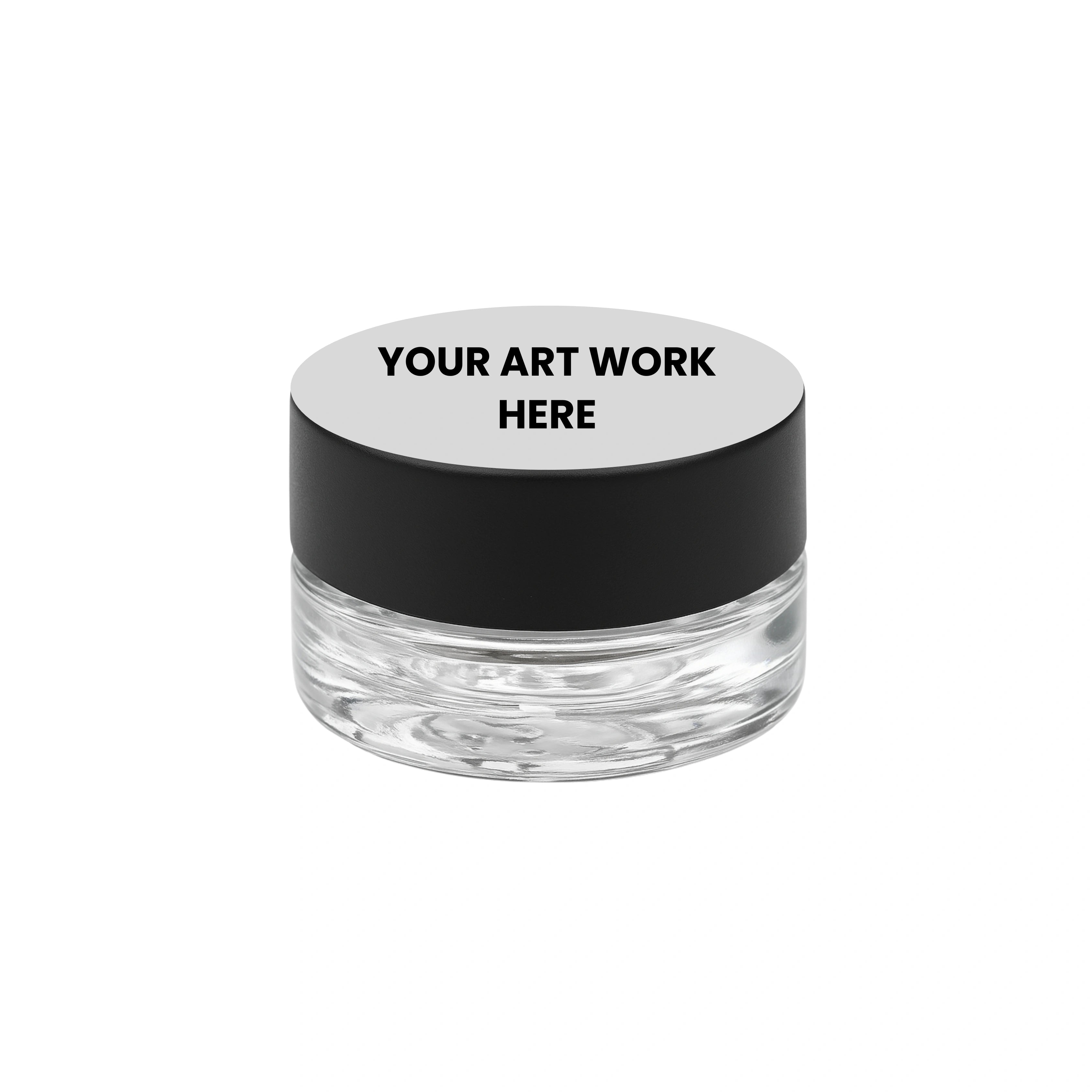 6 Ml Glass Child Safe Concentrate Container With Black Or White Cap With Labels & Application