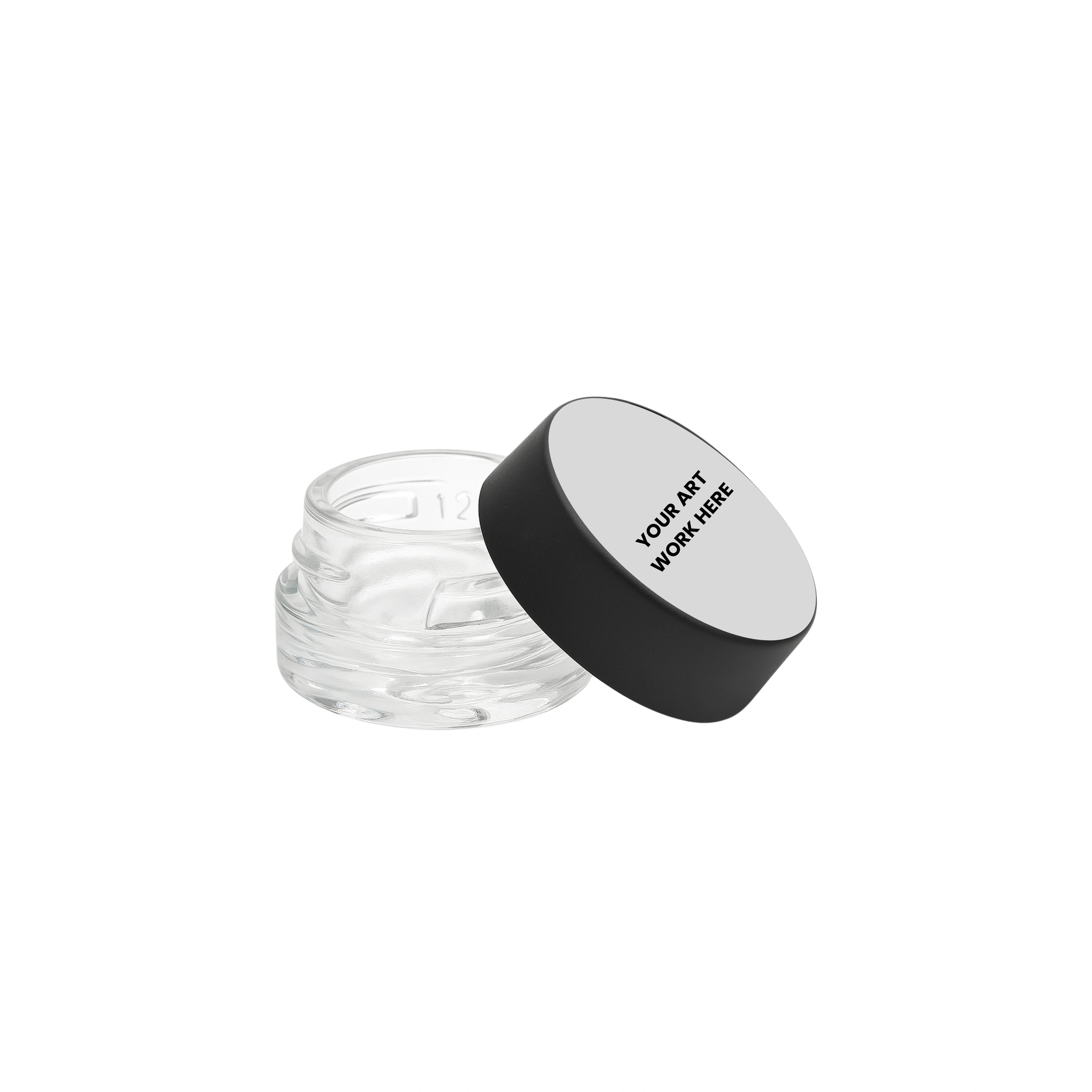6 Ml Glass Child Safe Concentrate Container With Black Or White Cap With Labels & Application