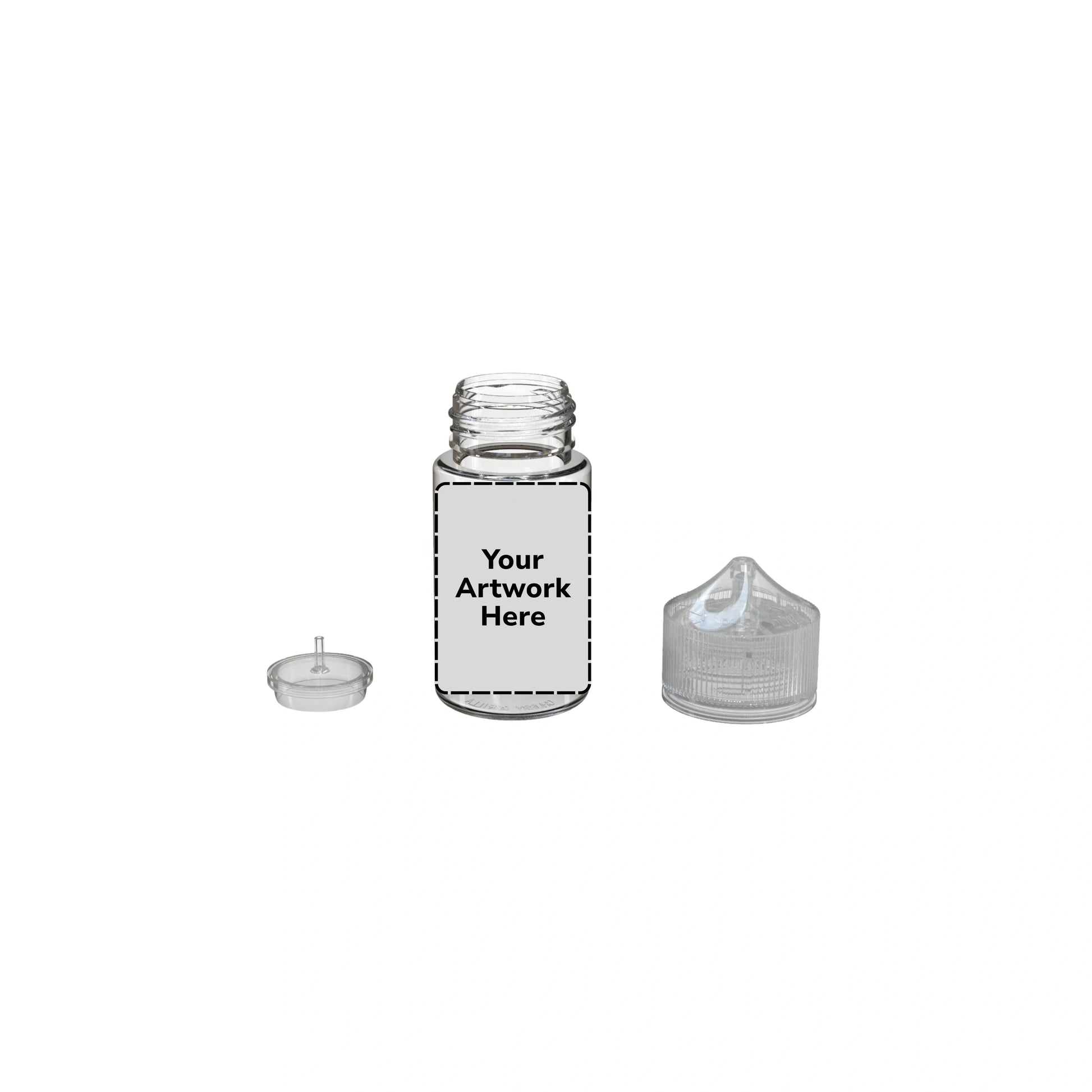 60ml mini unicorn bottle clear clear cap