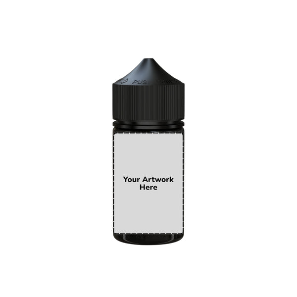 Chubby Gorilla 60ML Mini Unicorn Plastic Squeeze Bottle PET CR – Translucent Black with Black cap