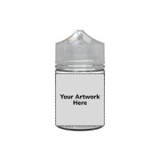 60ml stubby unicorn bottle clear clear cap