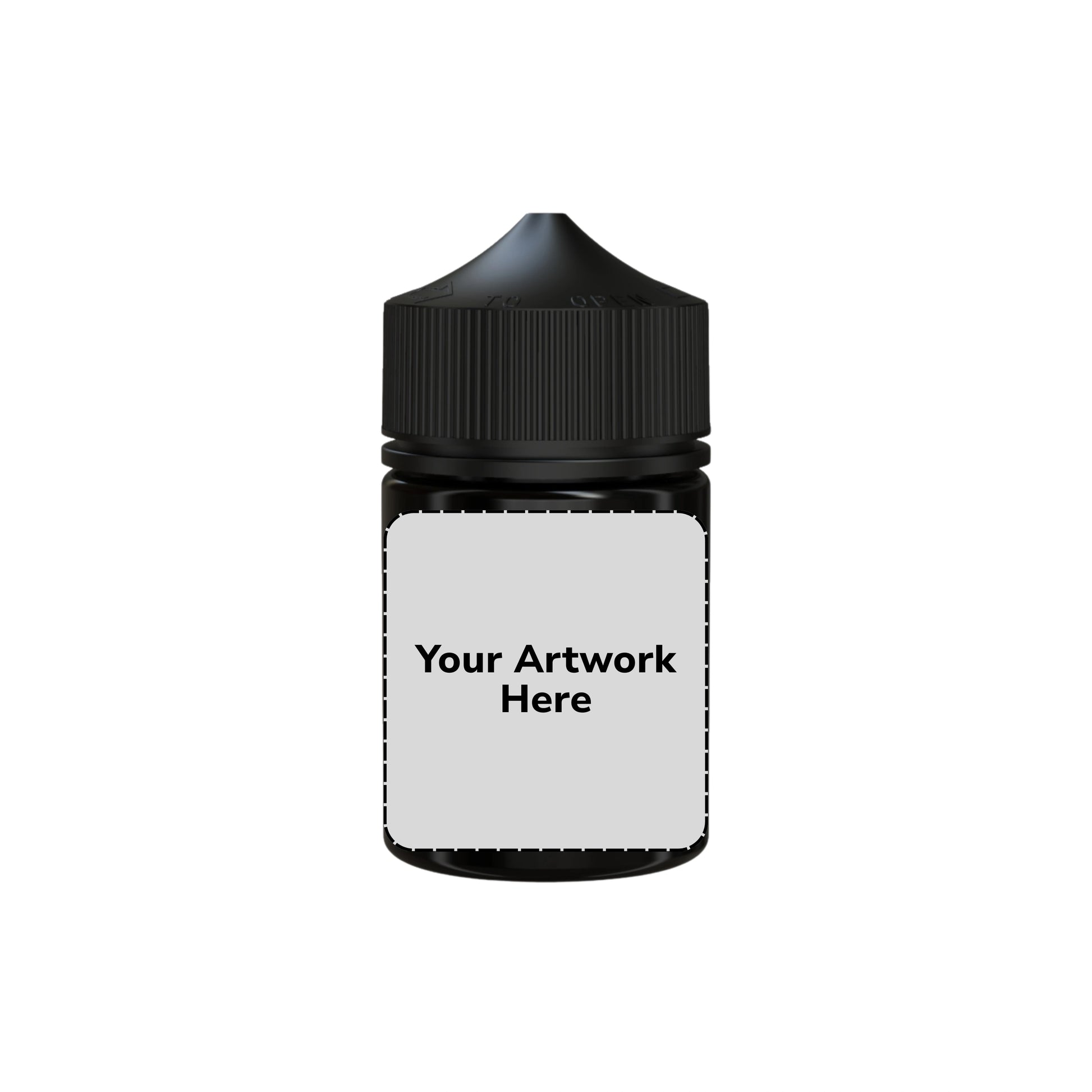 60ml stubby unicorn bottle translucent black