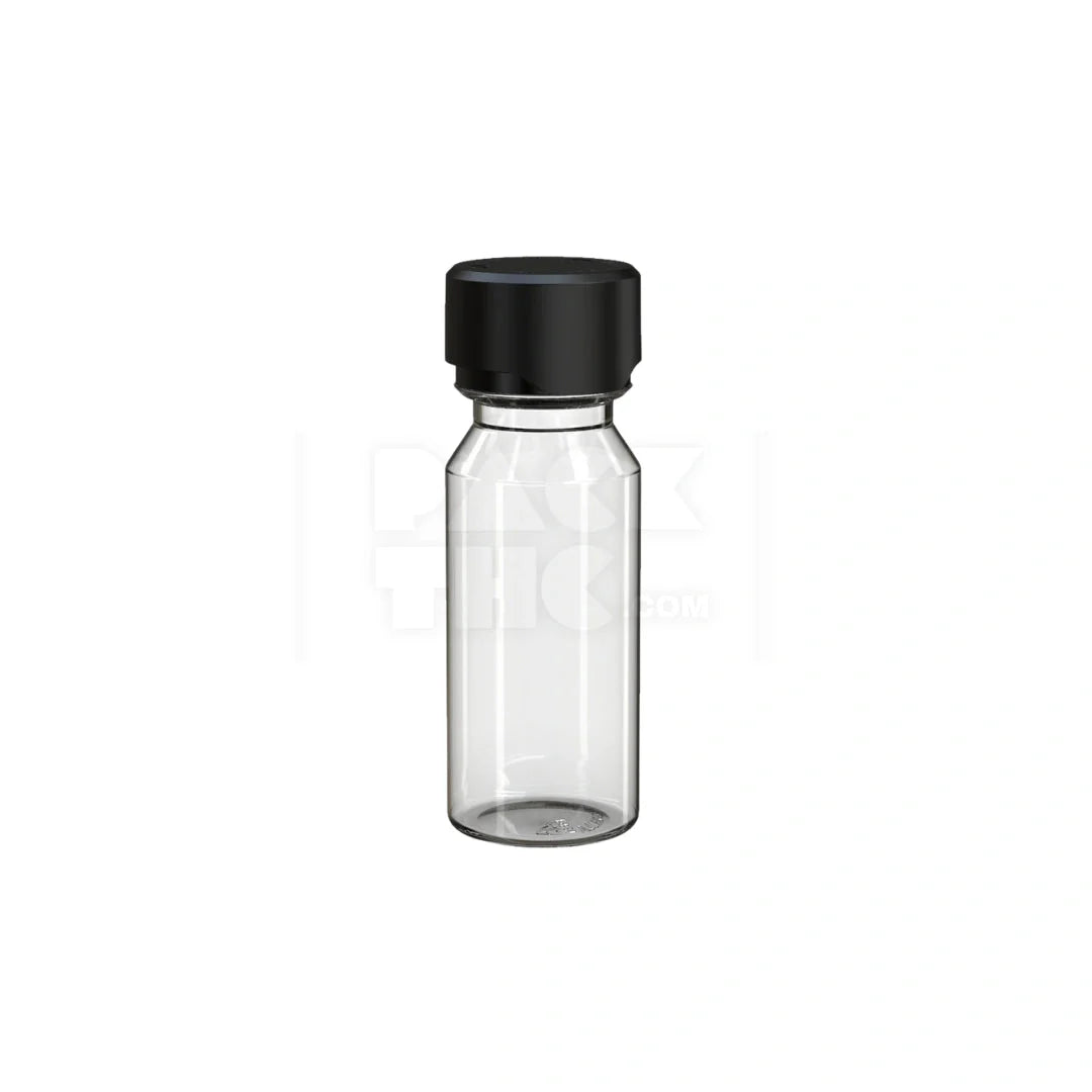 60ml aviator cr shot bottle clear natural black cap 500 count