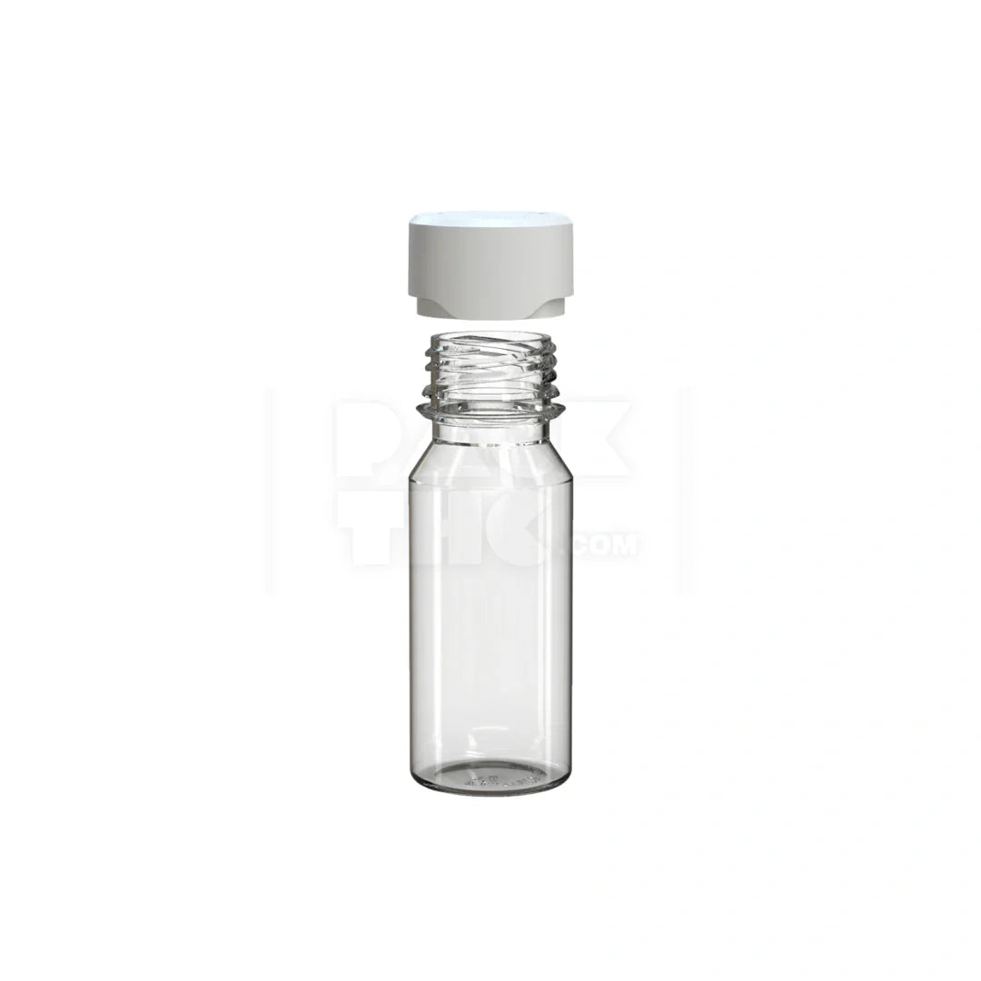 60ml aviator cr shot bottle clear natural white cap 500 count