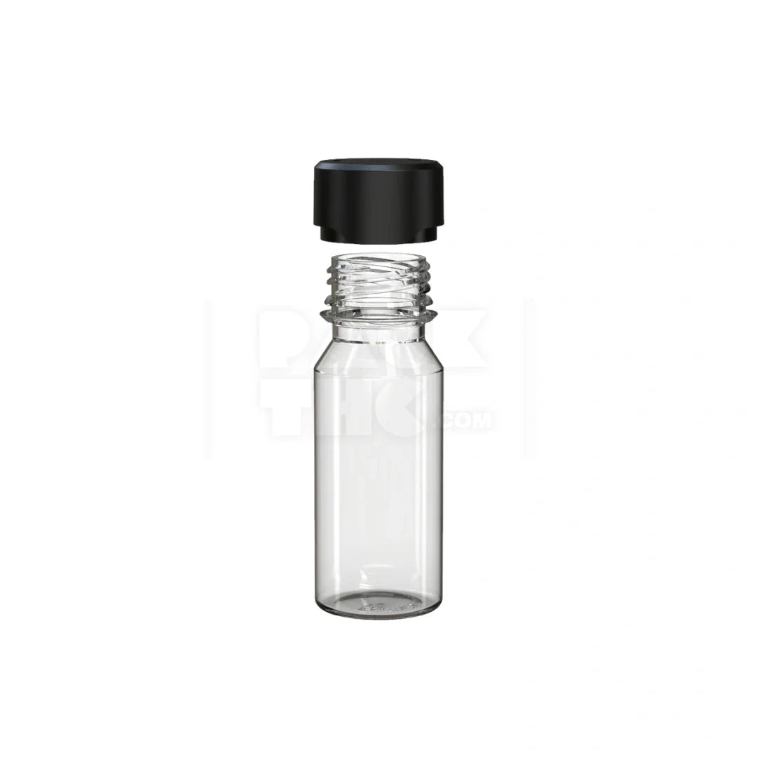 60ml aviator cr shot bottle clear natural black cap 500 count