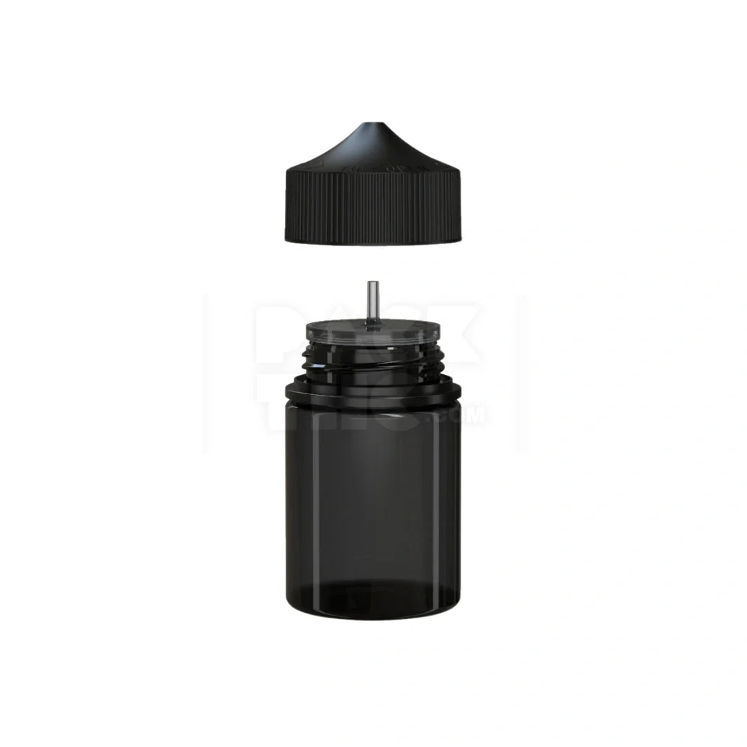 60ml stubby pet unicorn bottle cr translucent black 500 count