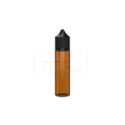 60ml v3 pet unicorn bottle cr translucent amber black cap 500 count