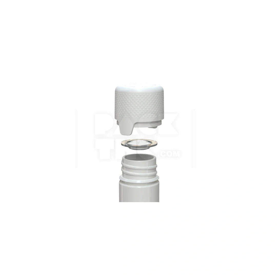 65mm aviator tube flat bottom opaque white 500 count
