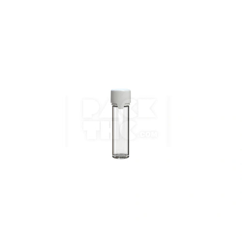 65mm aviator tube flat bottom clear natural white cap 500 count