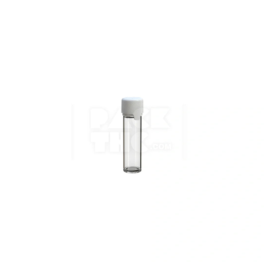 65mm aviator tube flat bottom clear natural white cap 500 count