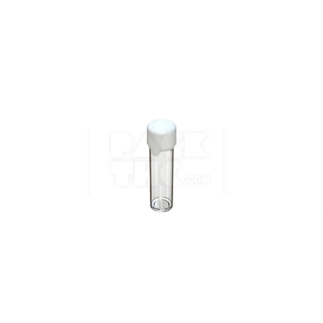 65mm aviator tube flat bottom clear natural white cap 500 count