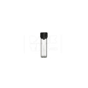 65mm aviator tube flat bottom clear natural black cap 500 count