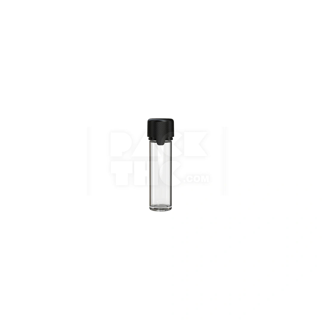 65mm aviator tube flat bottom clear natural black cap 500 count