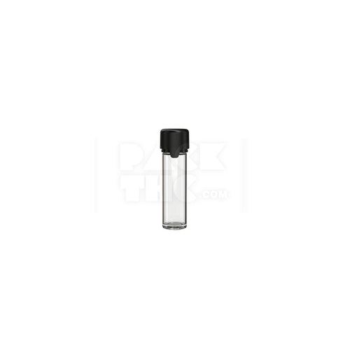65mm aviator tube flat bottom clear natural black cap 500 count