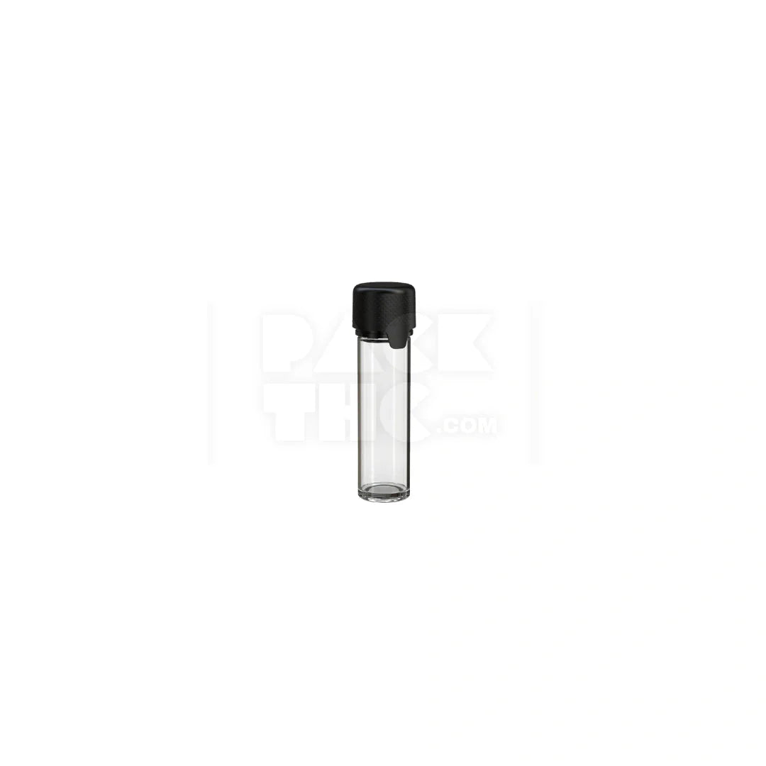 65mm aviator tube flat bottom clear natural black cap 500 count