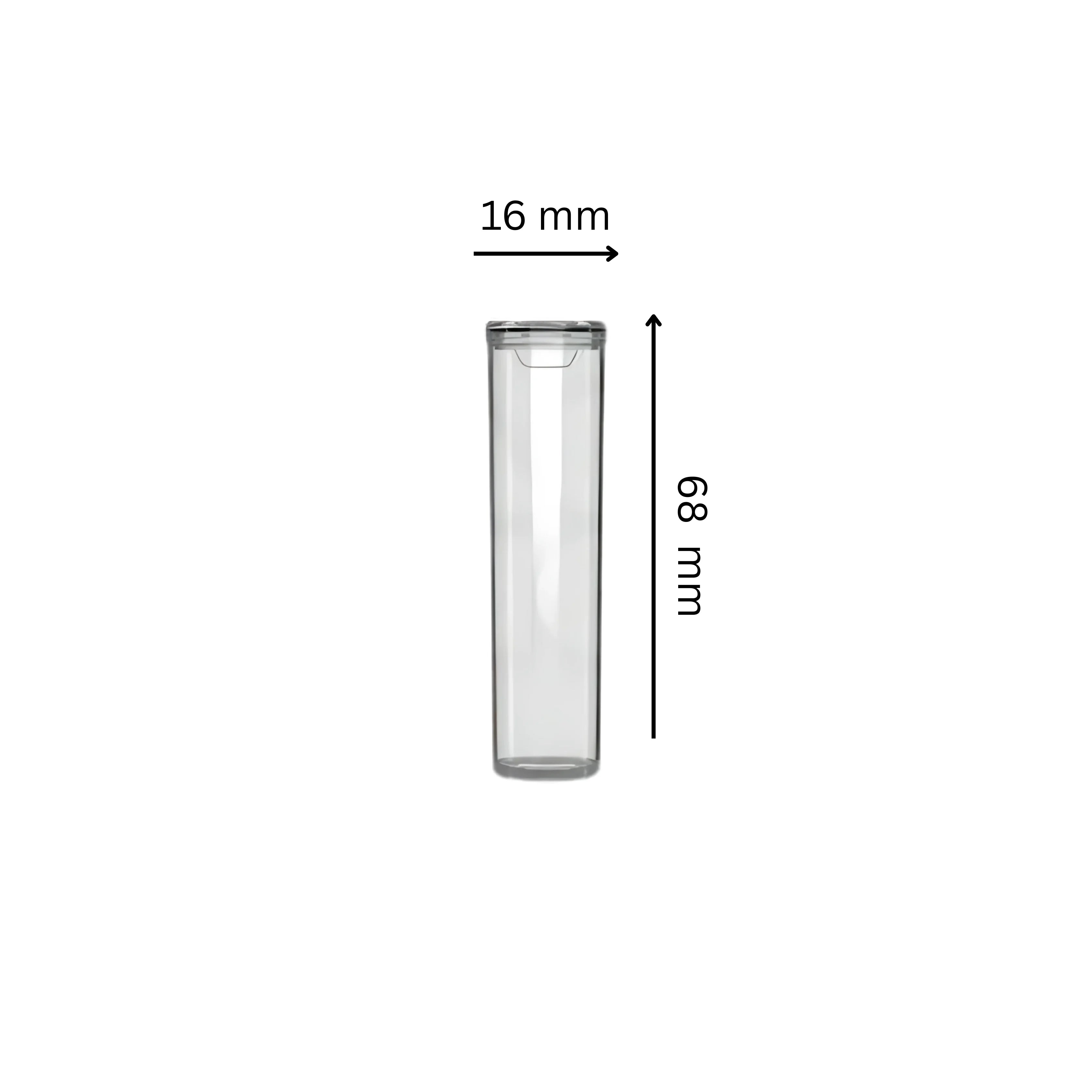 68mm Aviator PopCap Tube (Clear Natural Tube) - (2000 Count)