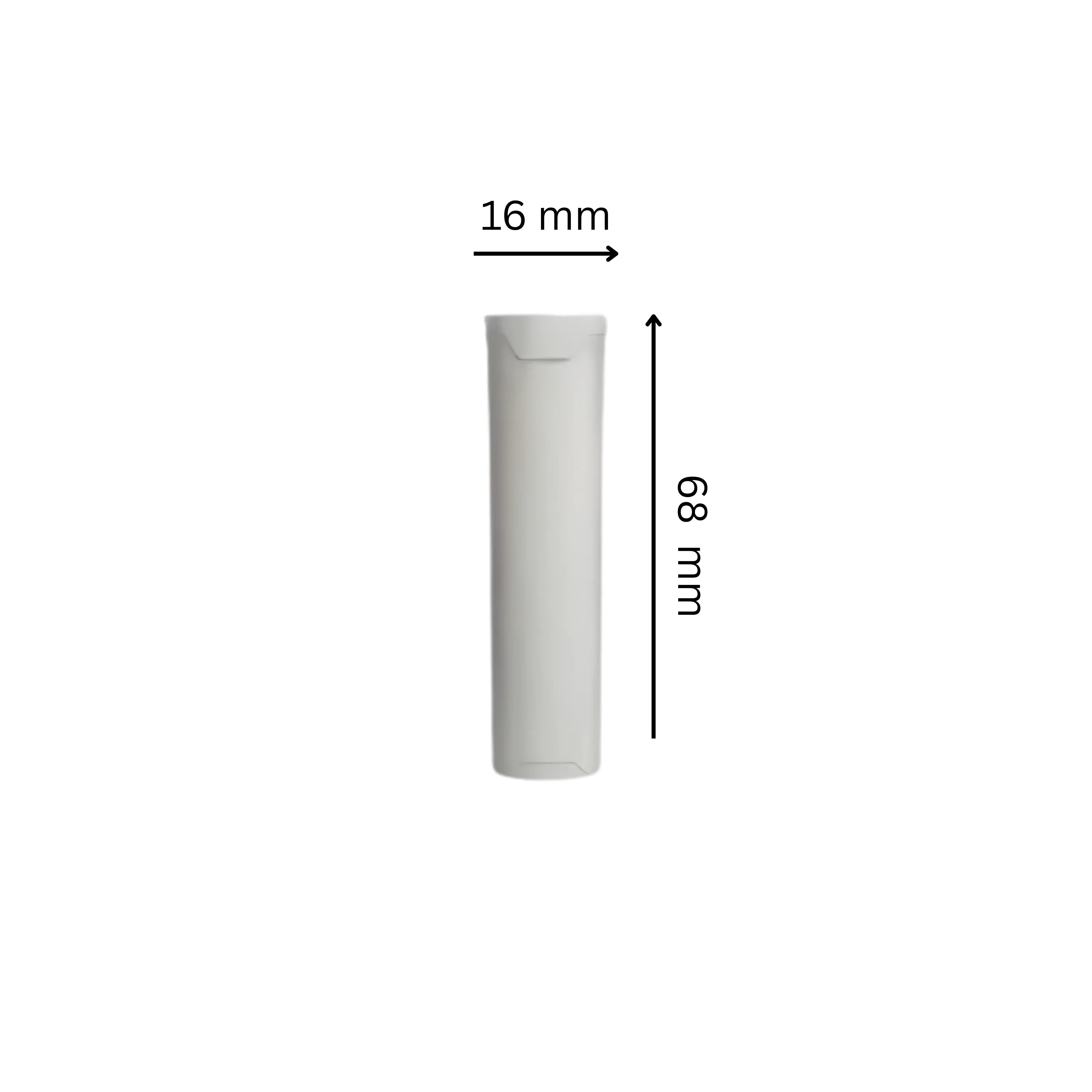 68mm Aviator PopCap Tube (Opaque White Tube) - (2000 Count)