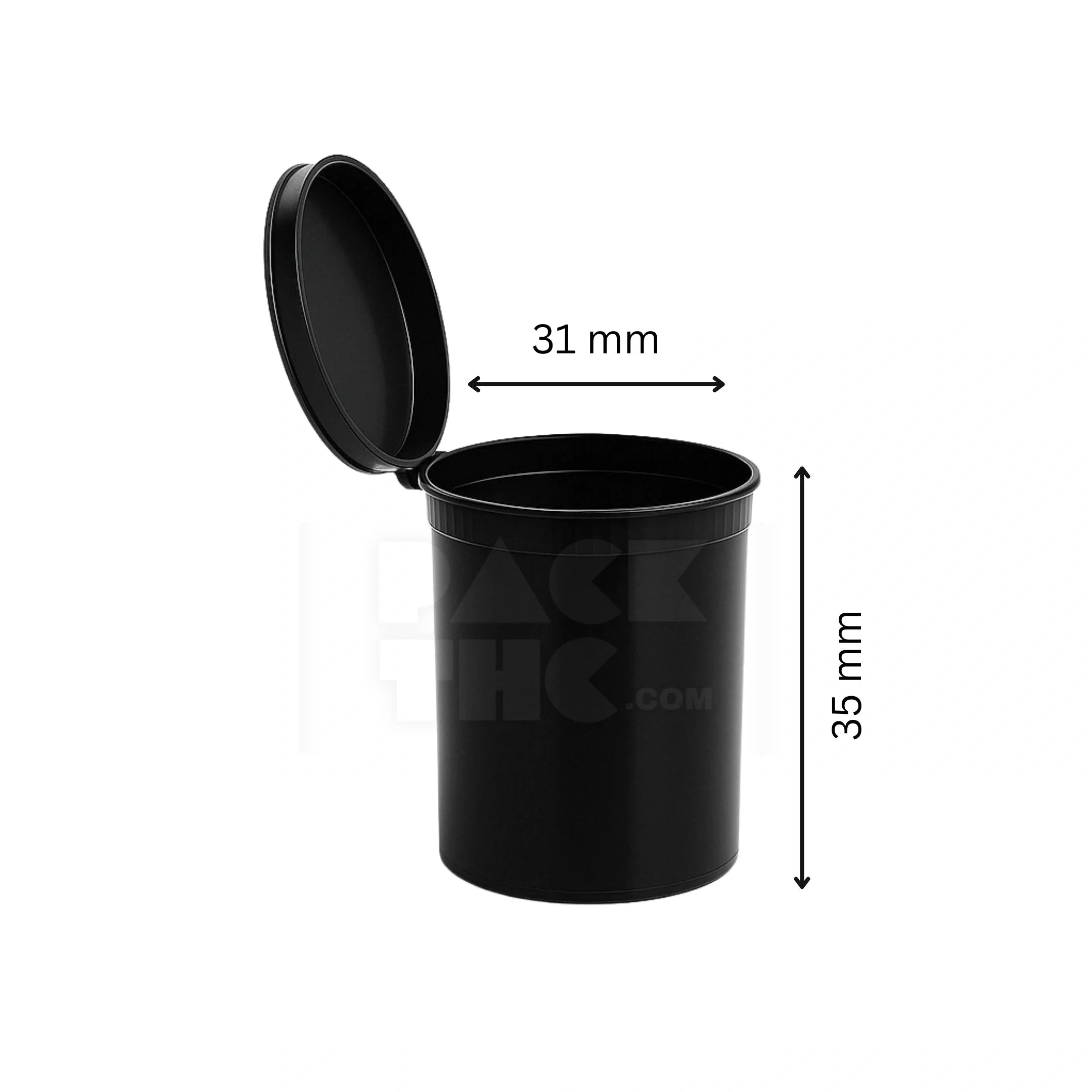 6 dram pop top vial black