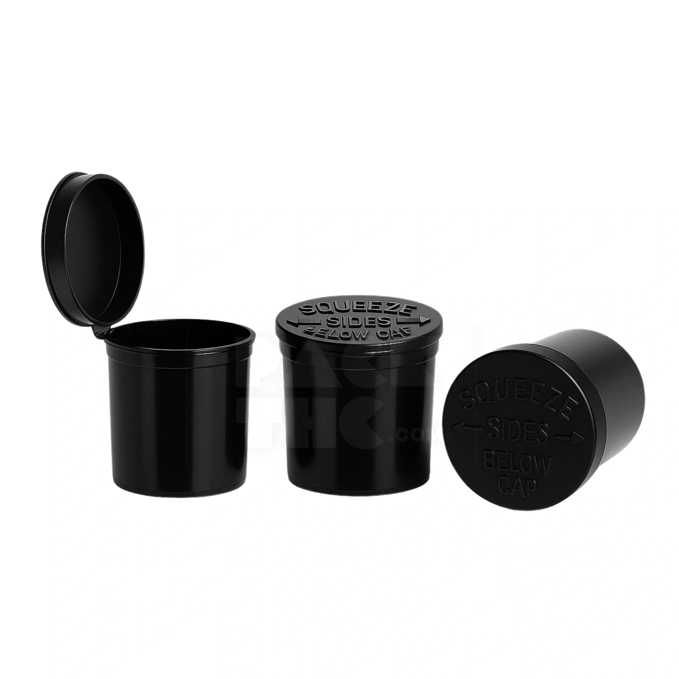 6 dram pop top vial black
