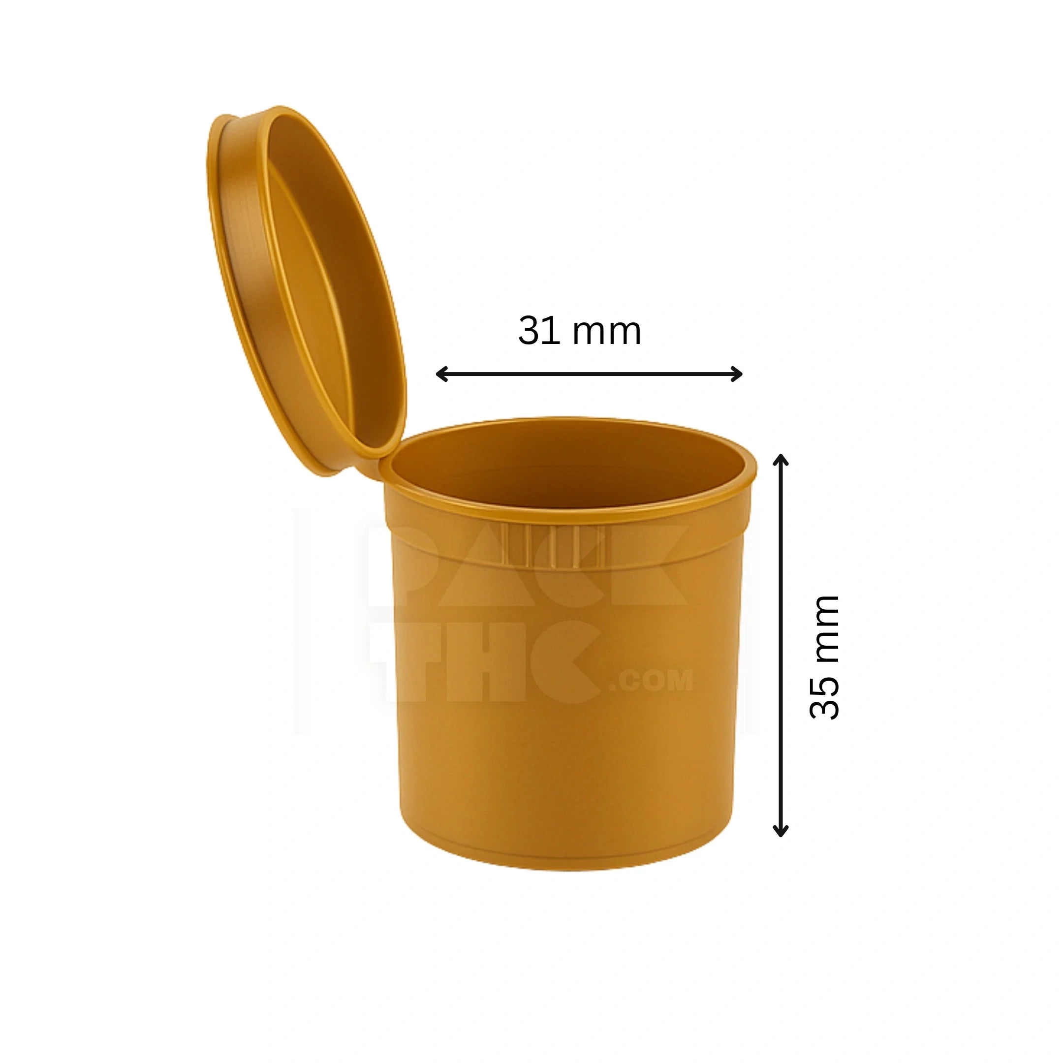 6 dram pop top vial golden