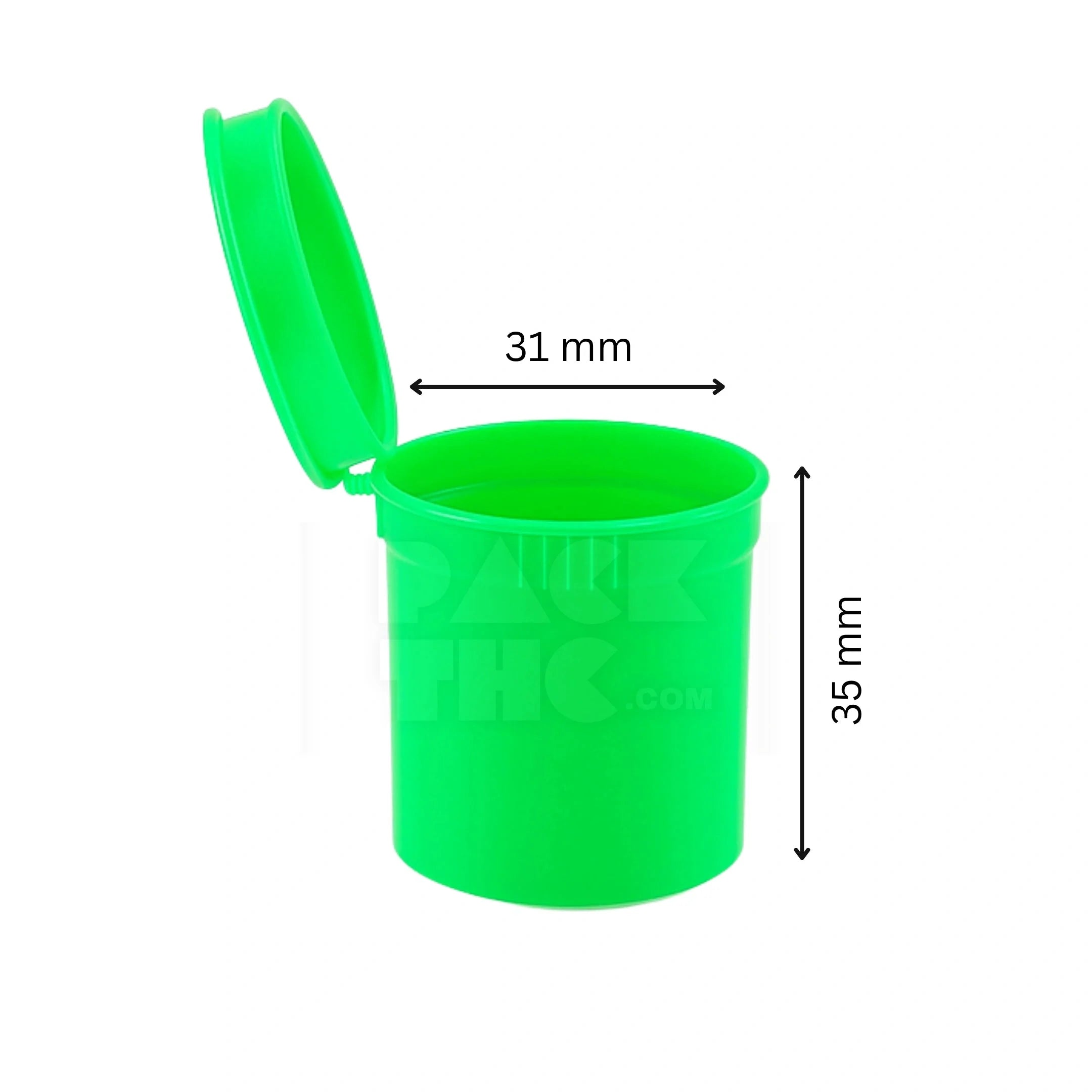 6 dram pop top vial green