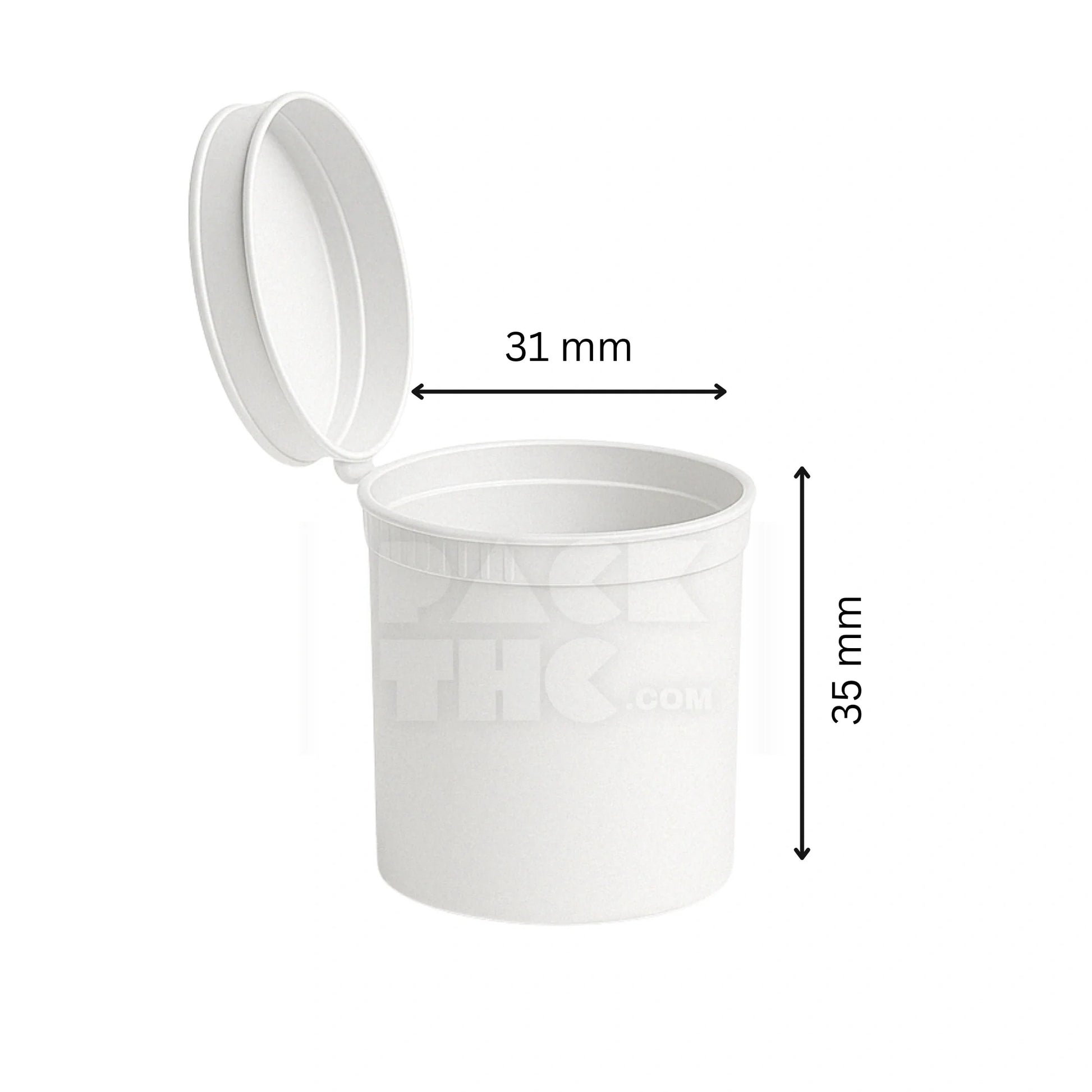 6 dram pop top vial white
