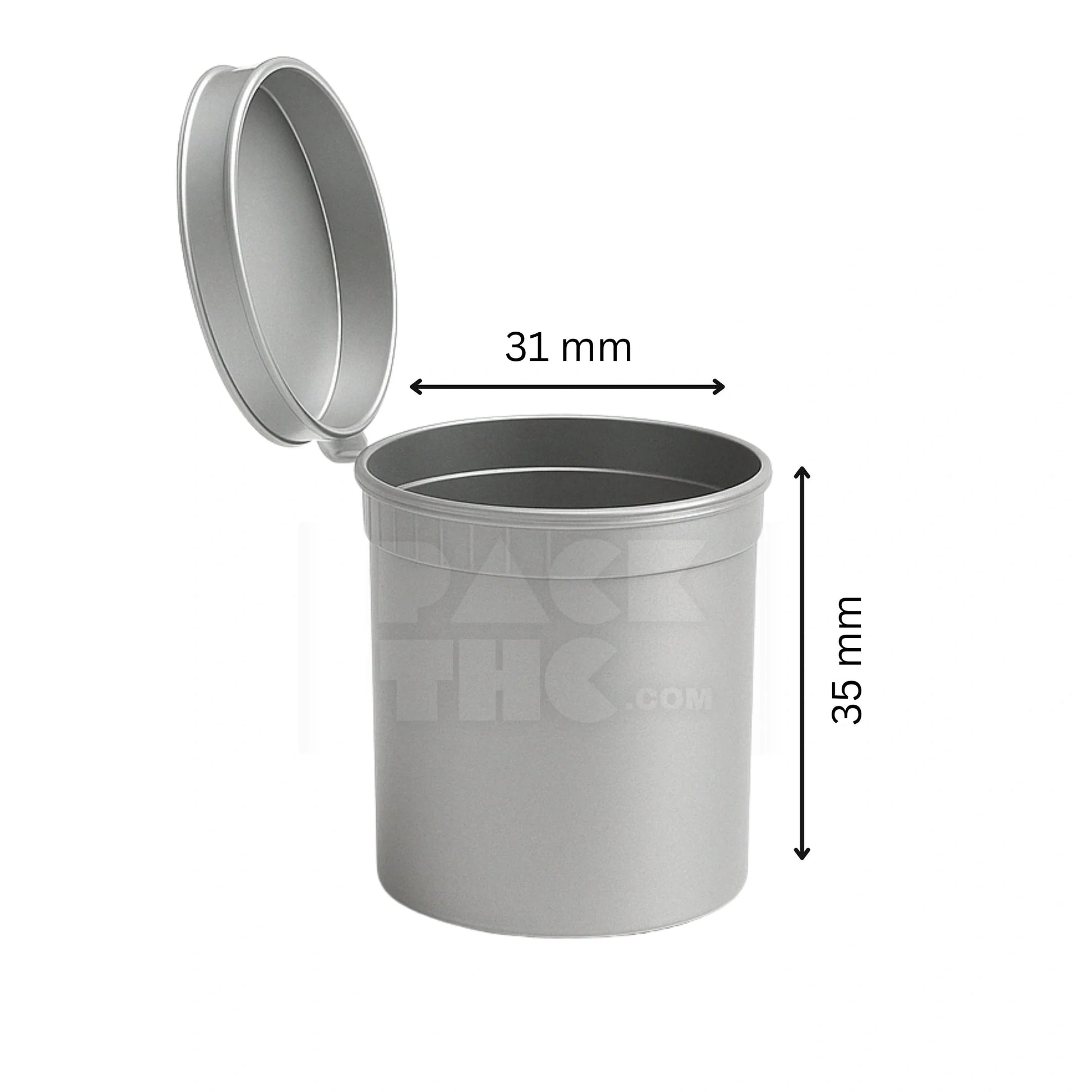 6 dram pop top vial silver