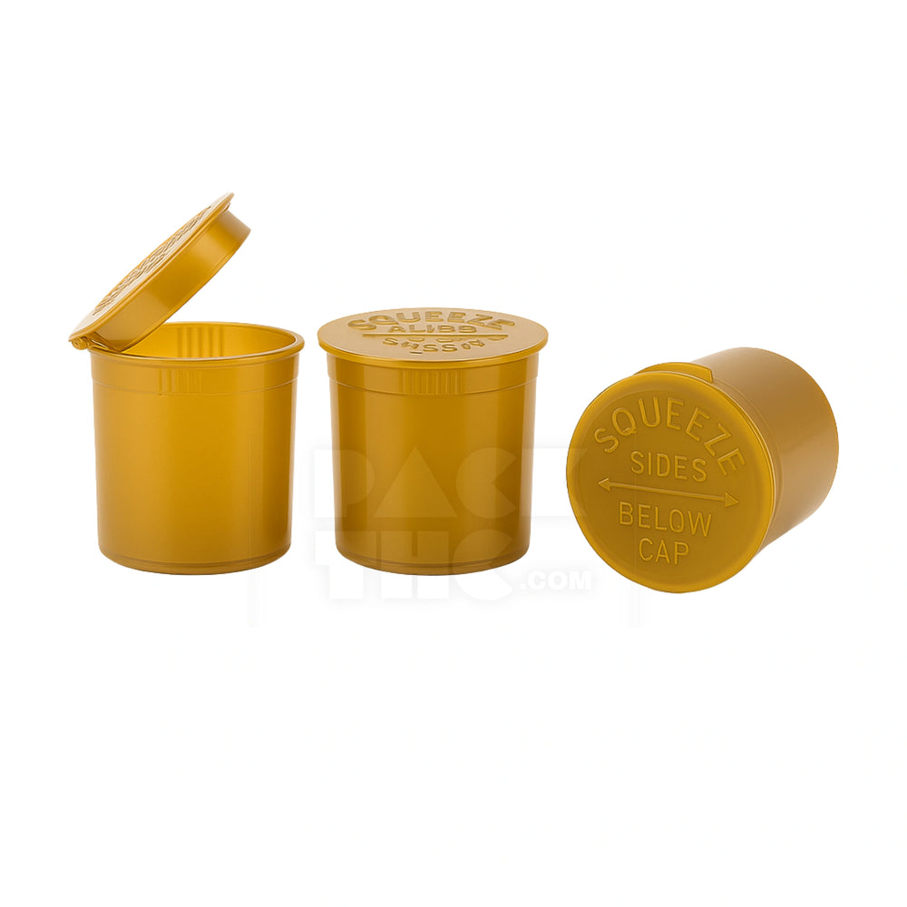 6 DRAM POP TOP VIAL - GOLDEN - (600 COUNT)