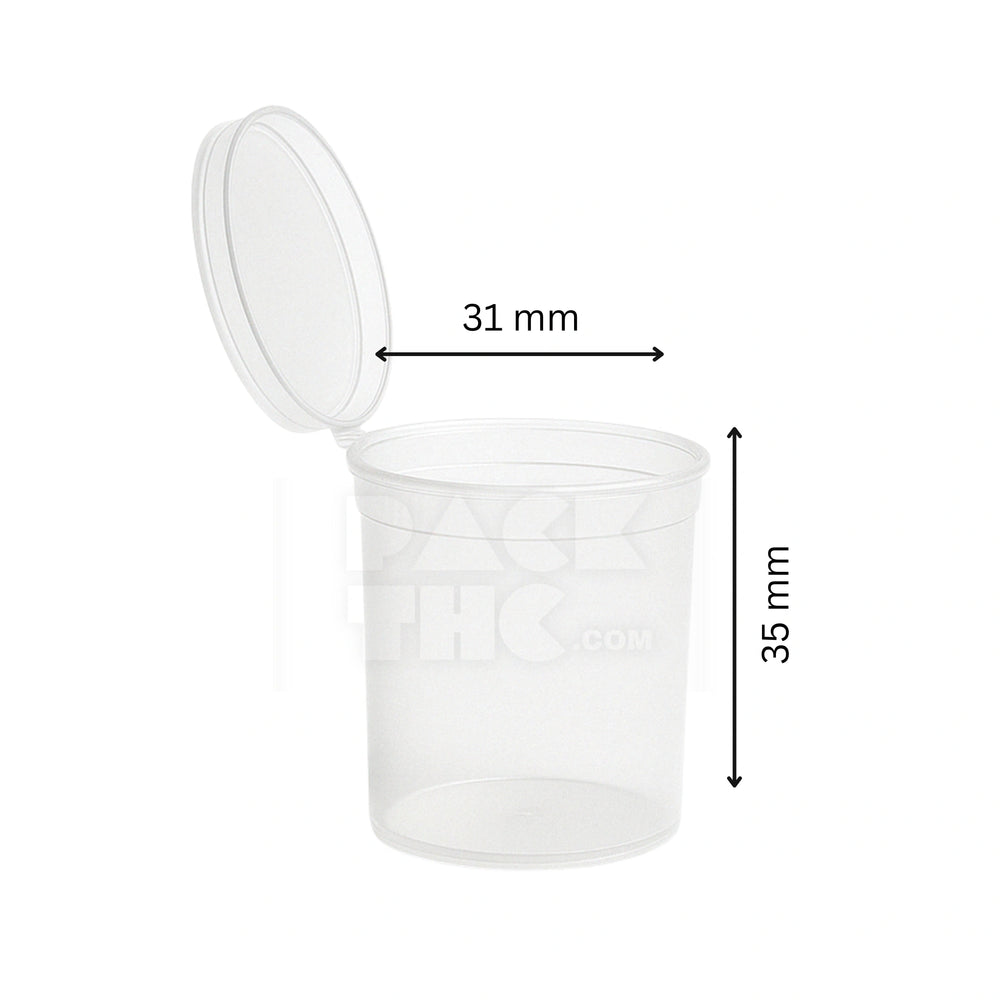 6 DRAM POP TOP VIAL - CLEAR - (600 COUNT)