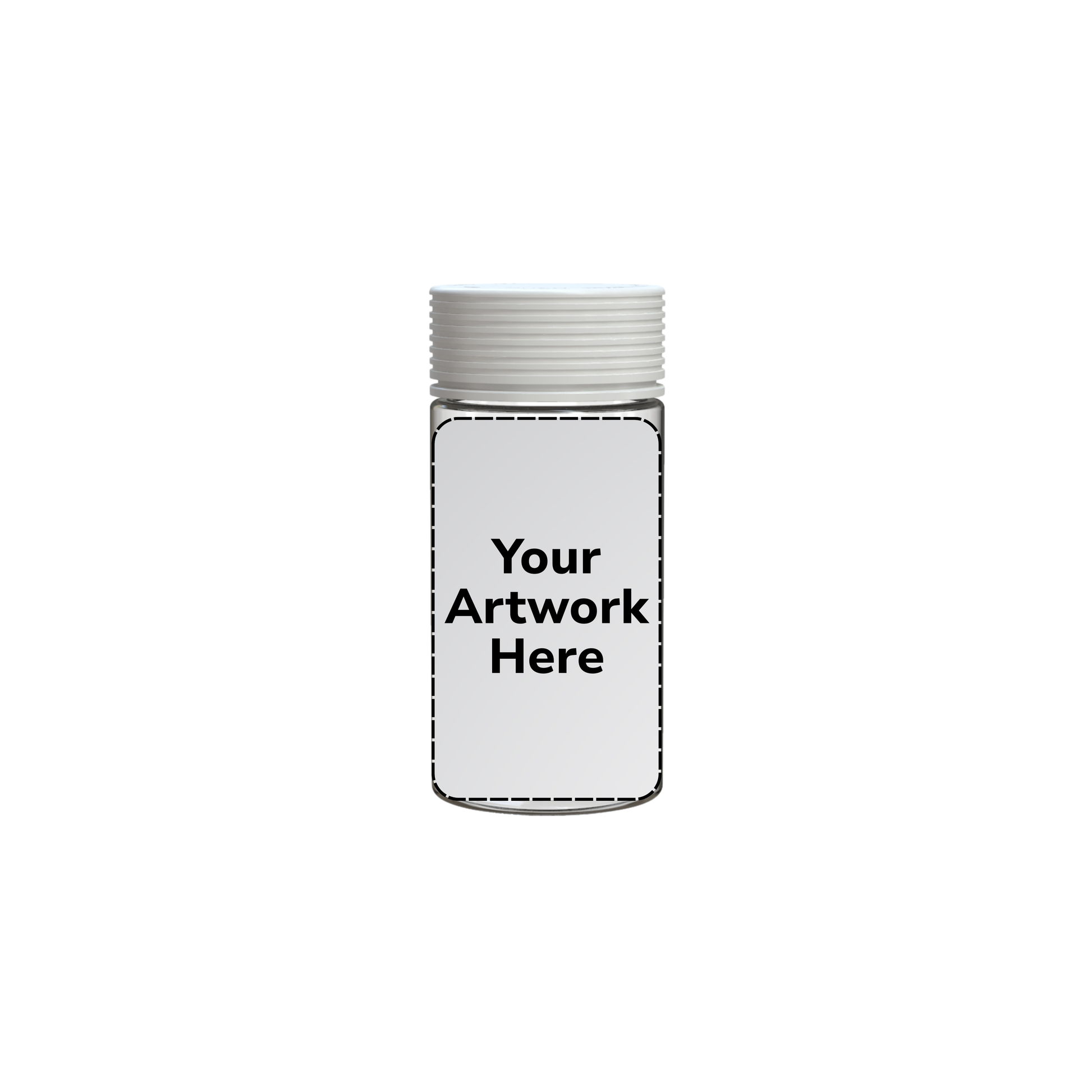 6oz spiral cr jar with application clear white cap