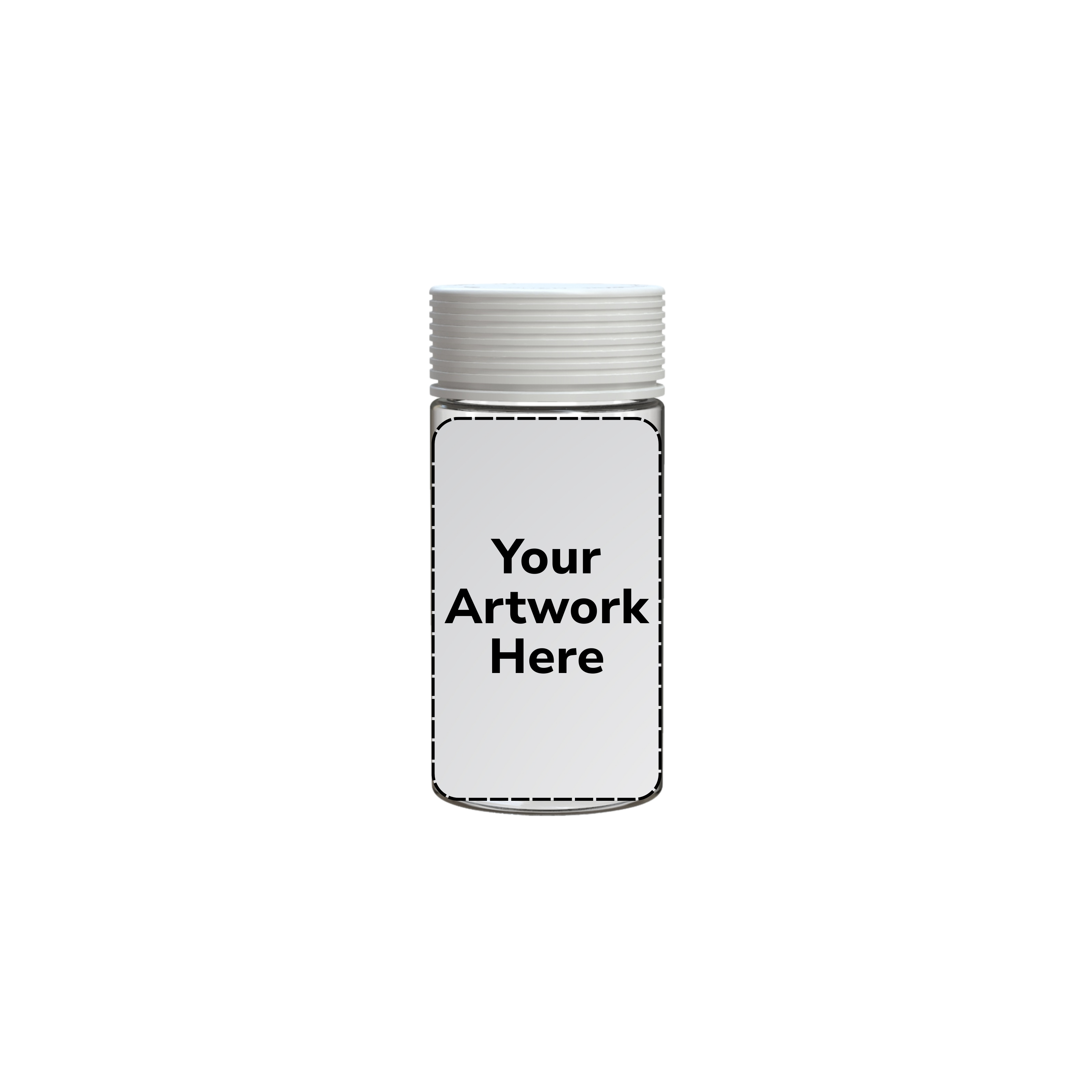 6oz spiral cr jar with application clear white cap