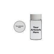 6oz spiral cr jar with application clear white cap