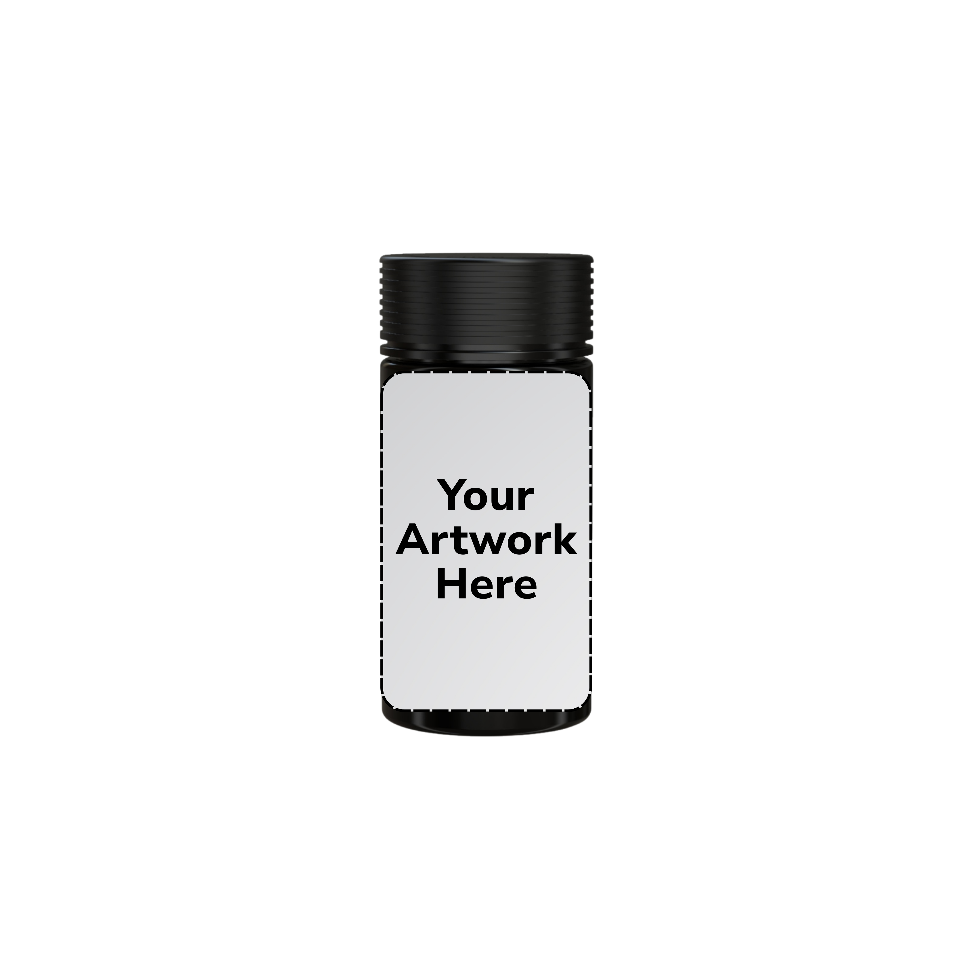 6oz spiral cr jar with application opaque black