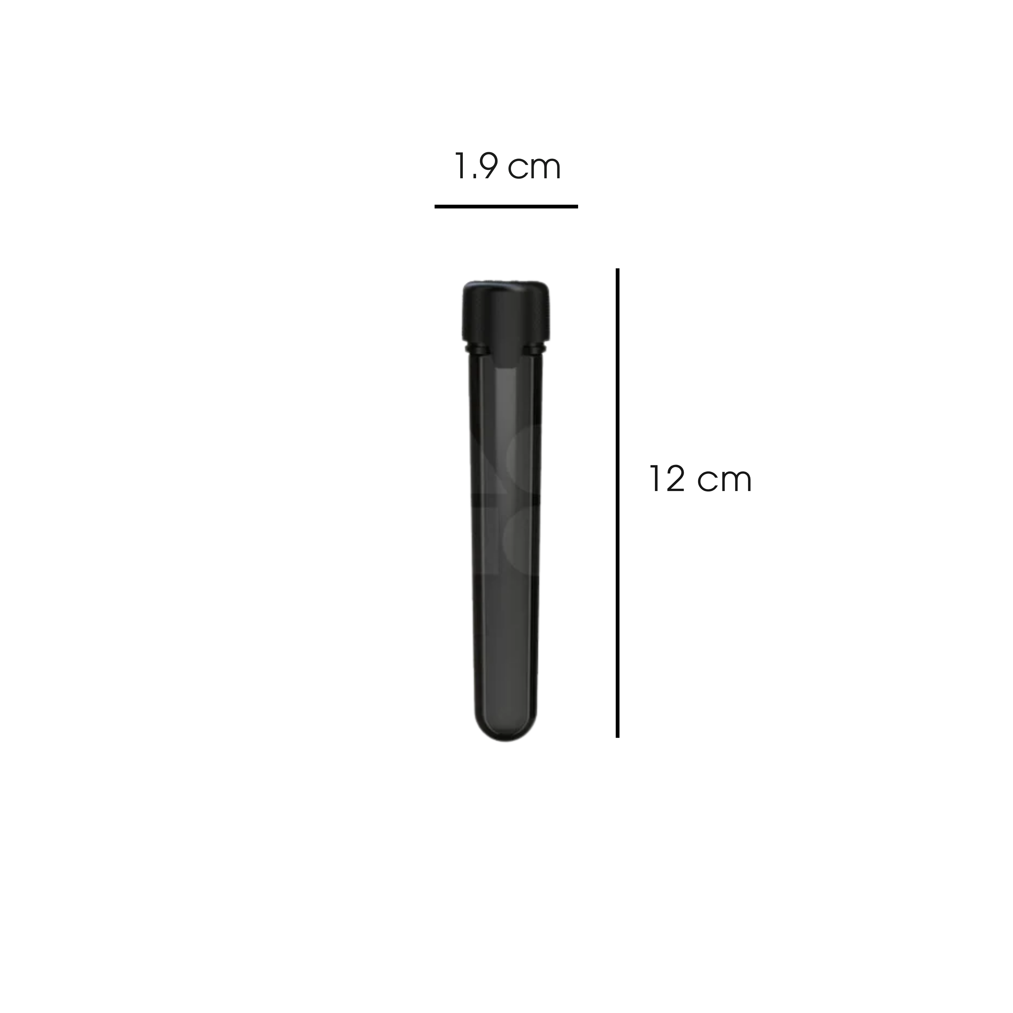 120mm Translucent Black Aviator Child Resistant Pre Roll Tube - (500 count)