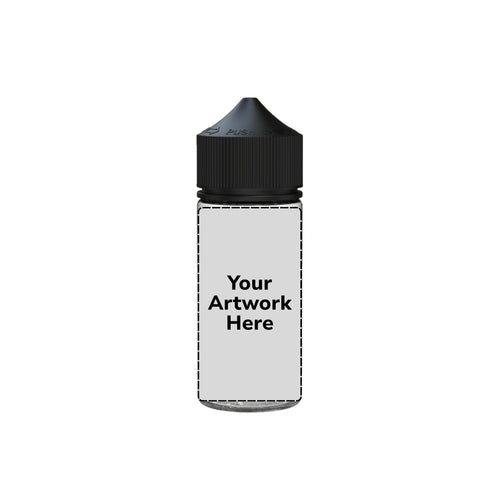 75ml mini unicorn bottle clear black cap