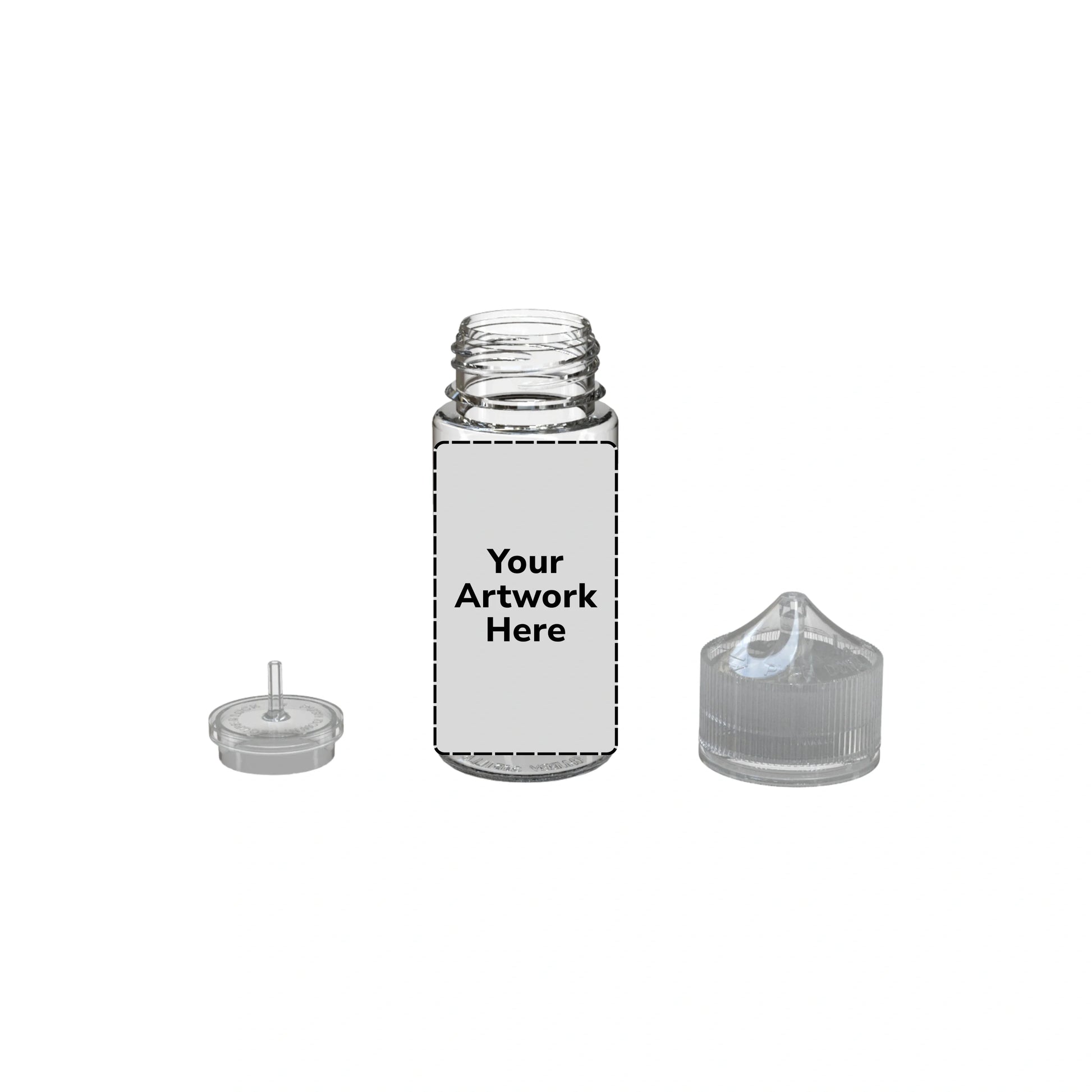 75ml mini unicorn bottle clear clear cap