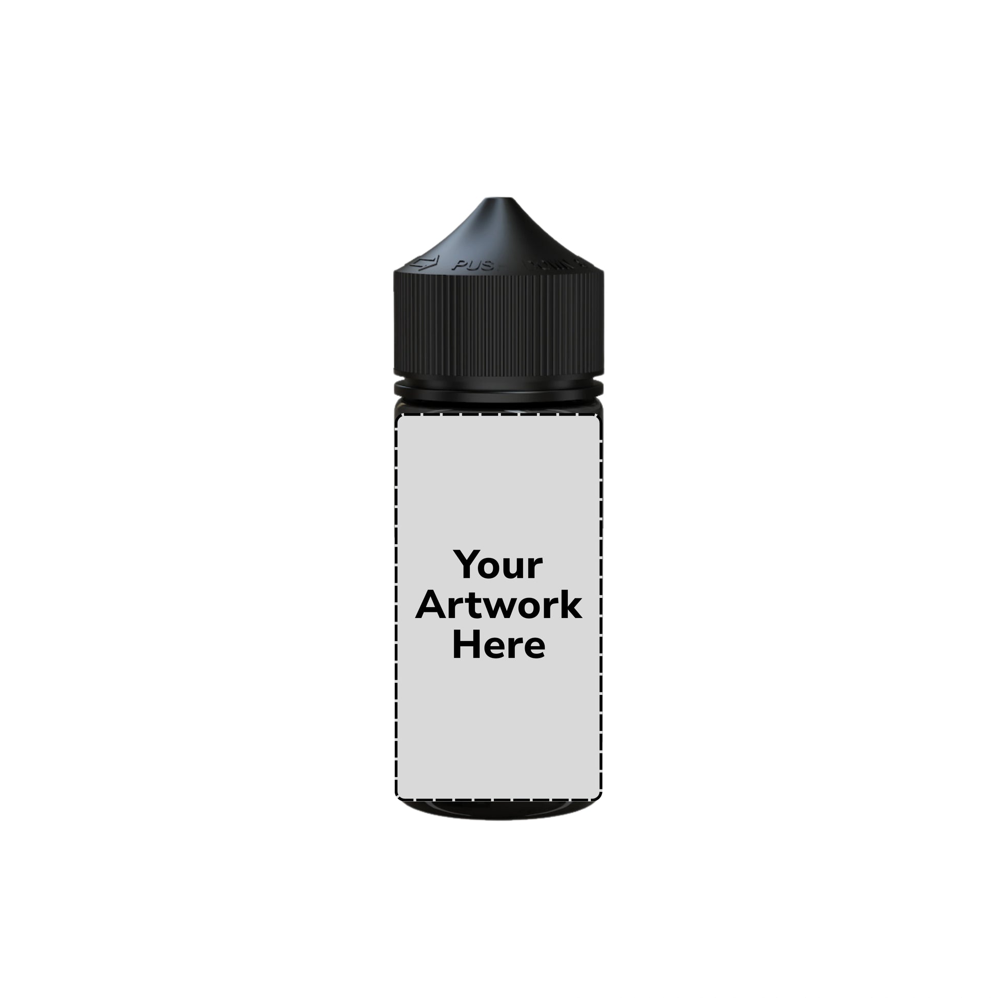 75ml mini unicorn bottle translucent black