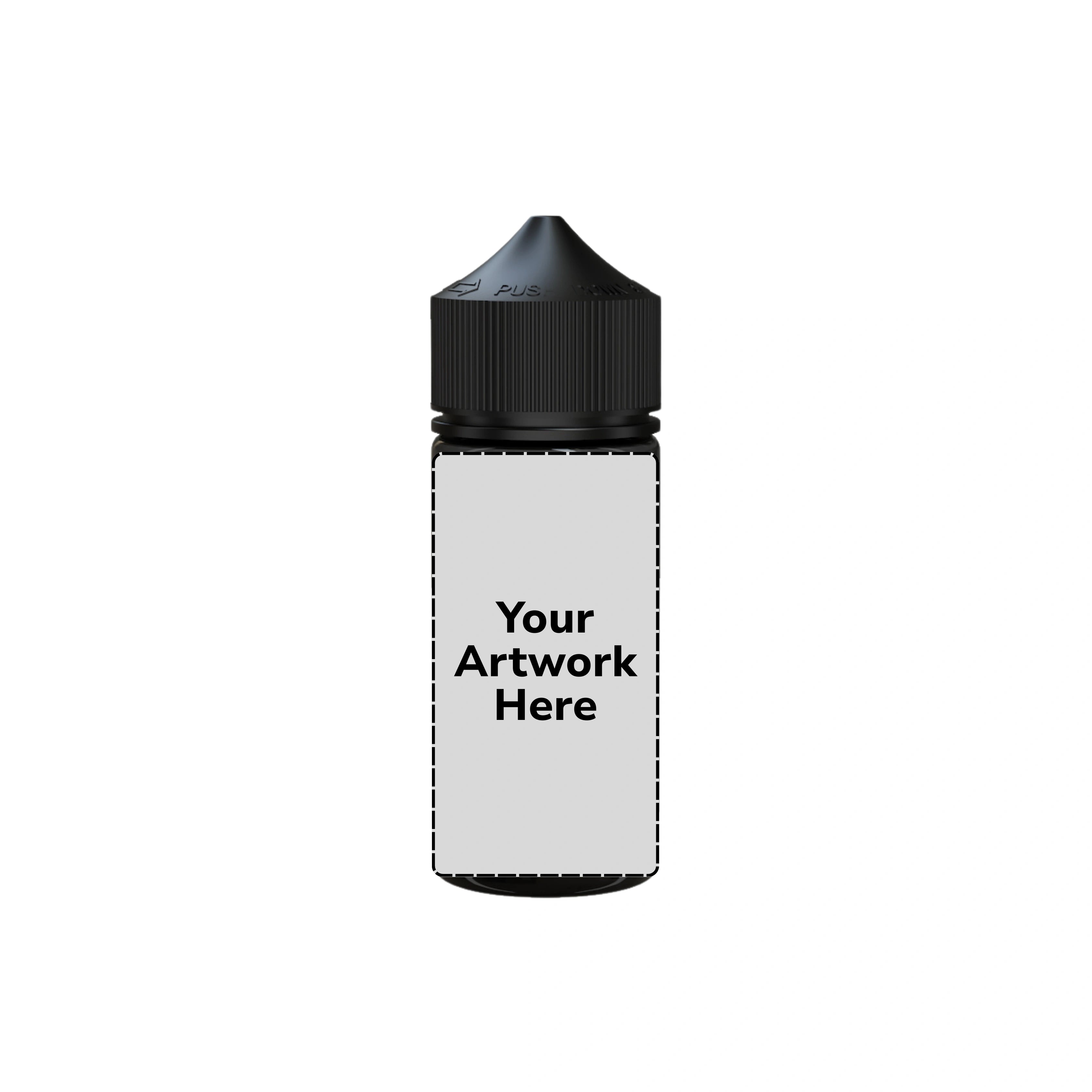 75ml mini unicorn bottle translucent black