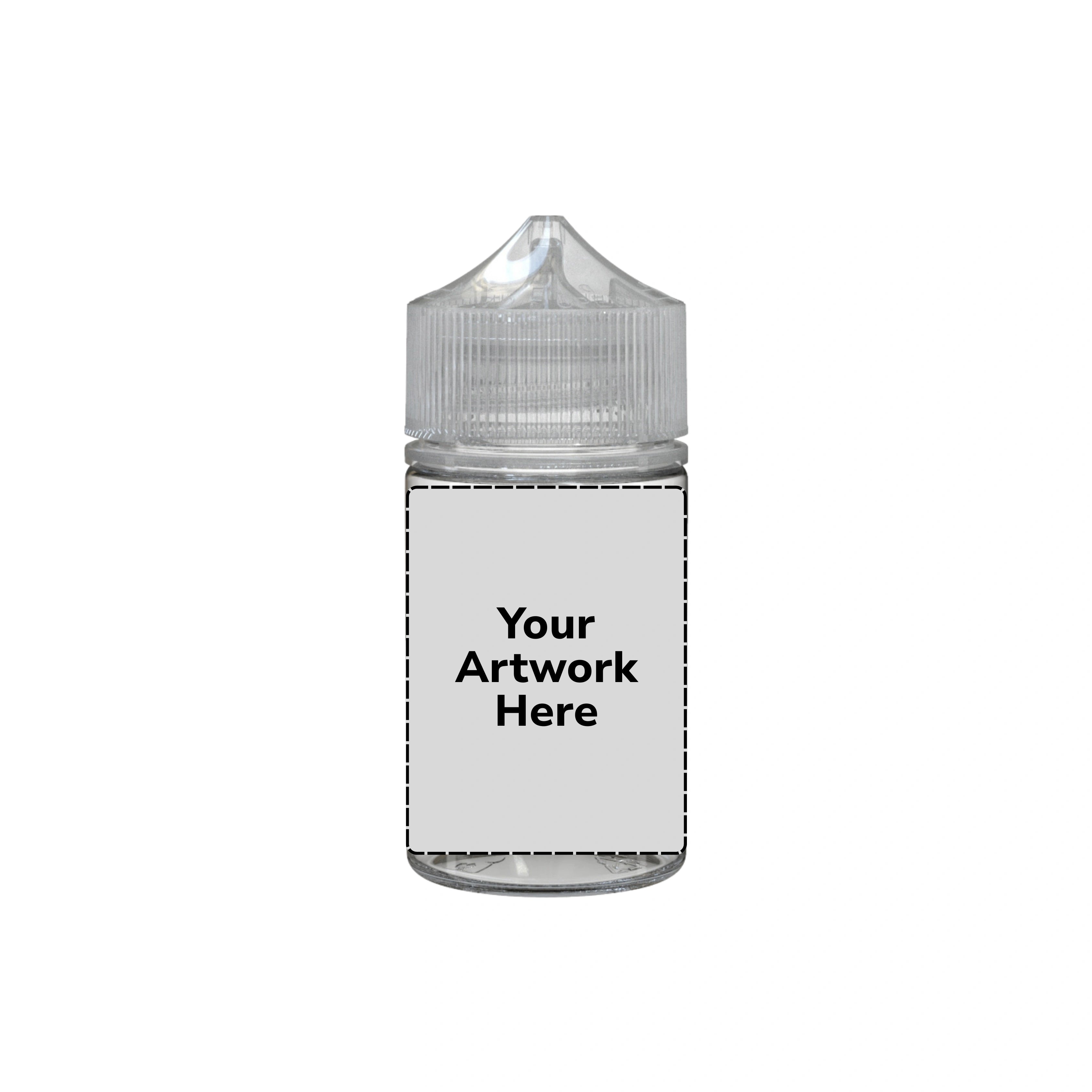 75ml stubby unicorn bottle clear clear cap