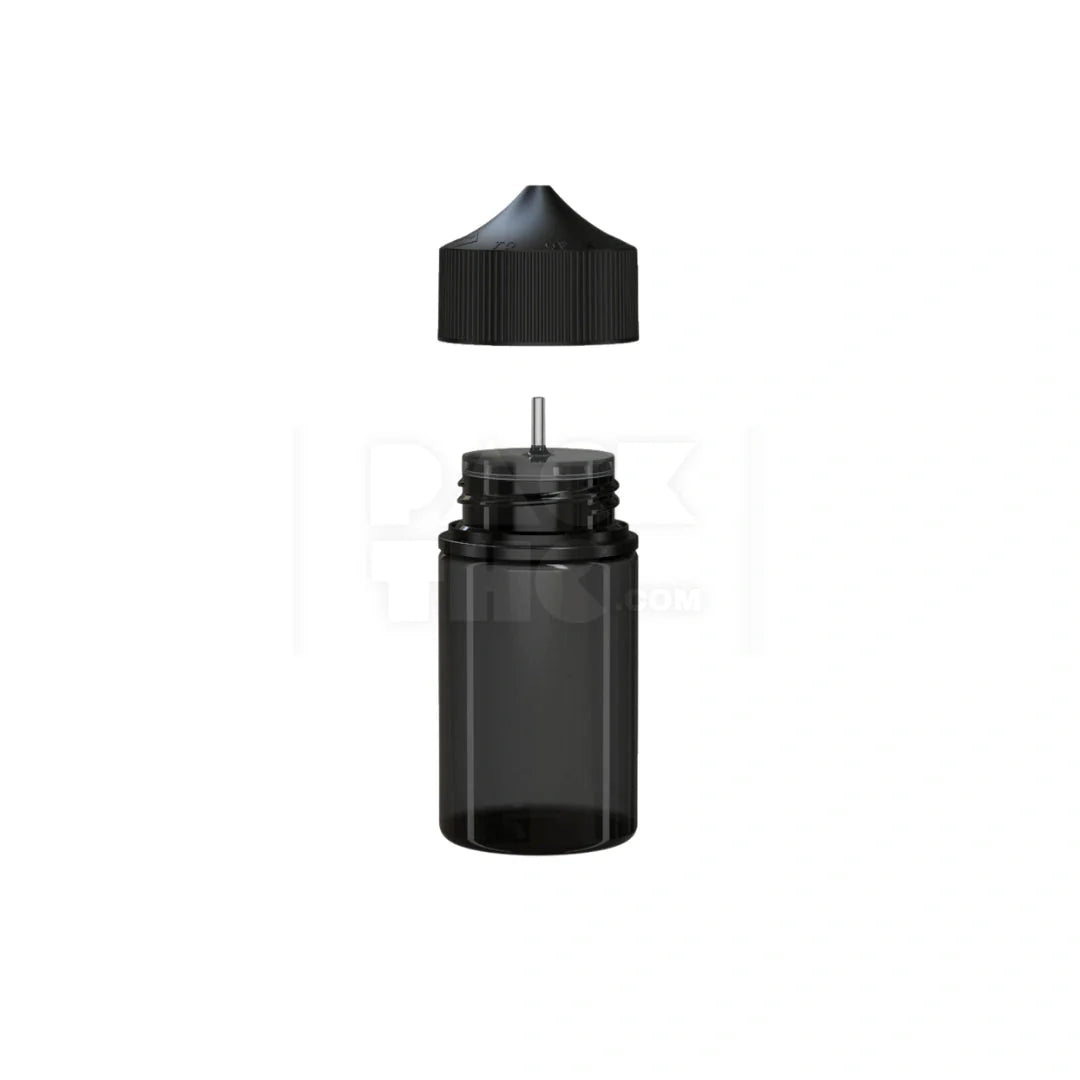 75ml stubby pet unicorn bottle cr translucent black 500 count