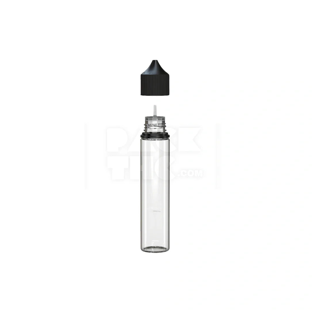 75ml v3 pet unicorn bottle cr clear natural black cap 500 count