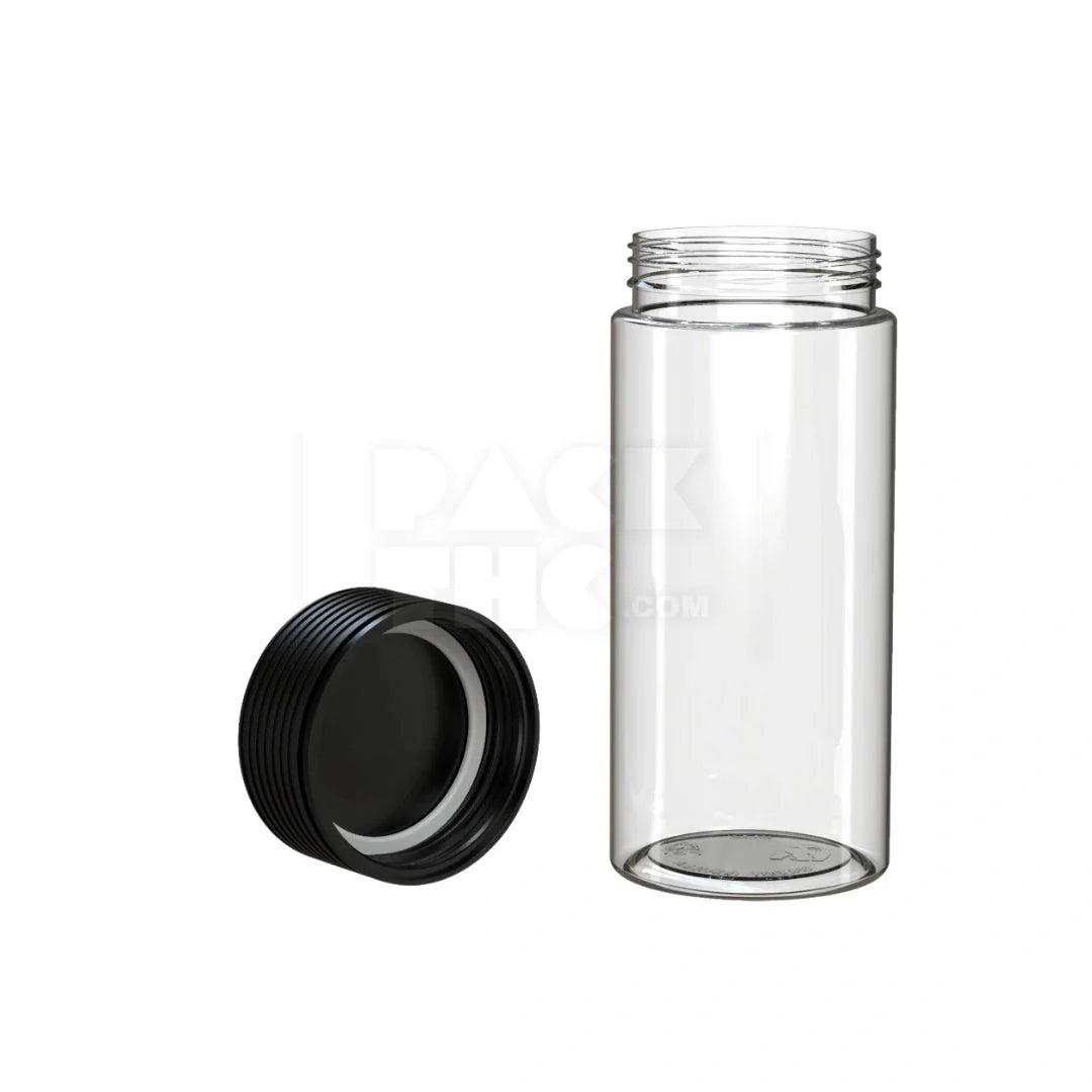 8oz 240cc spiral cr container clear natural black cap 200 count