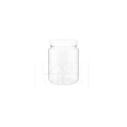 8oz clear pet wide mouth jar clear white lid