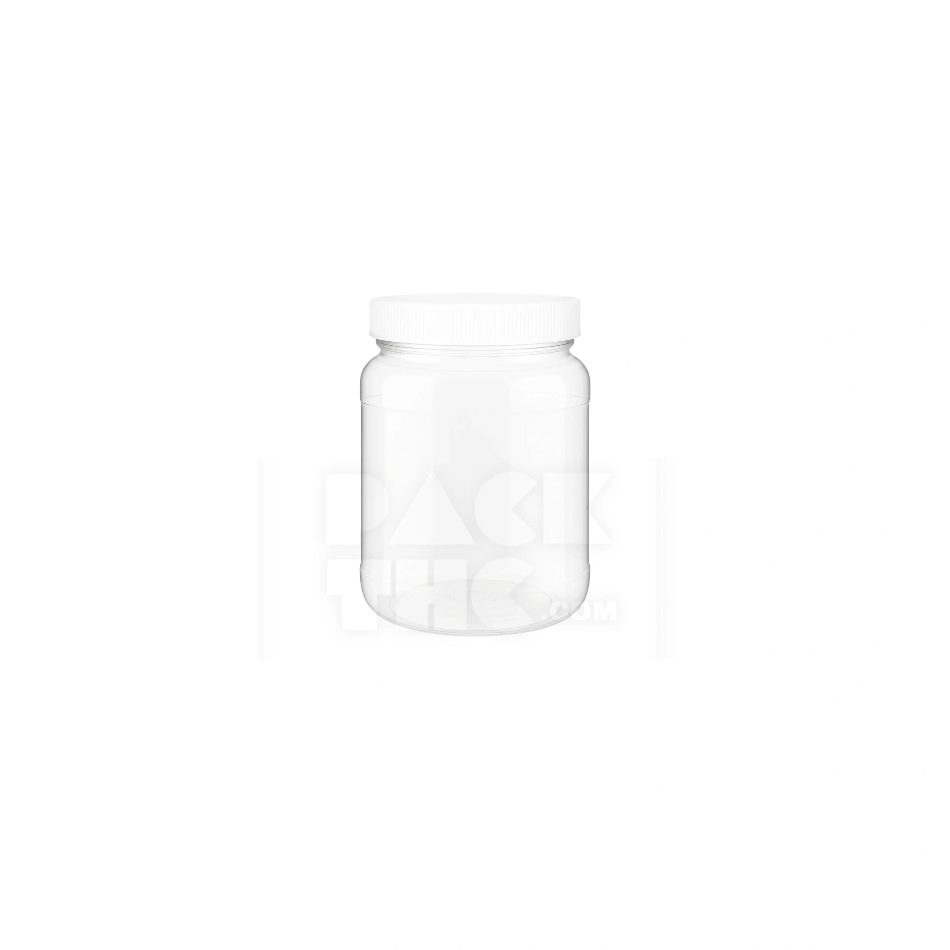 8oz clear pet wide mouth jar clear white lid